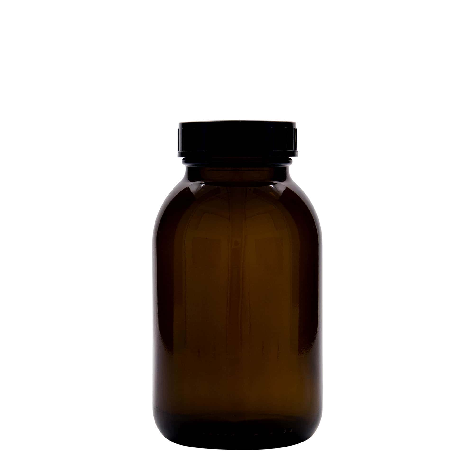 500 ml vidhalset glass, brun, åpning: DIN 55