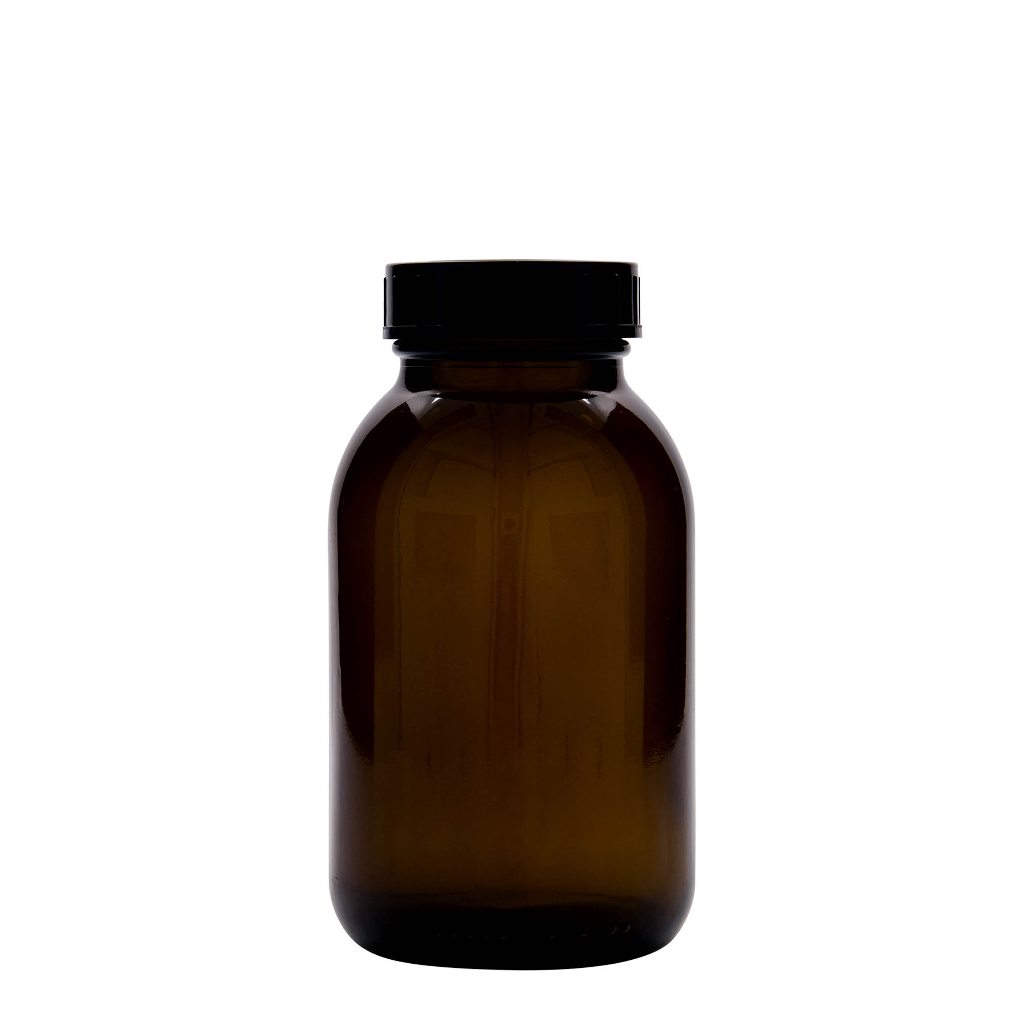500 ml bredhalsglass, brunt, åpning: DIN 55