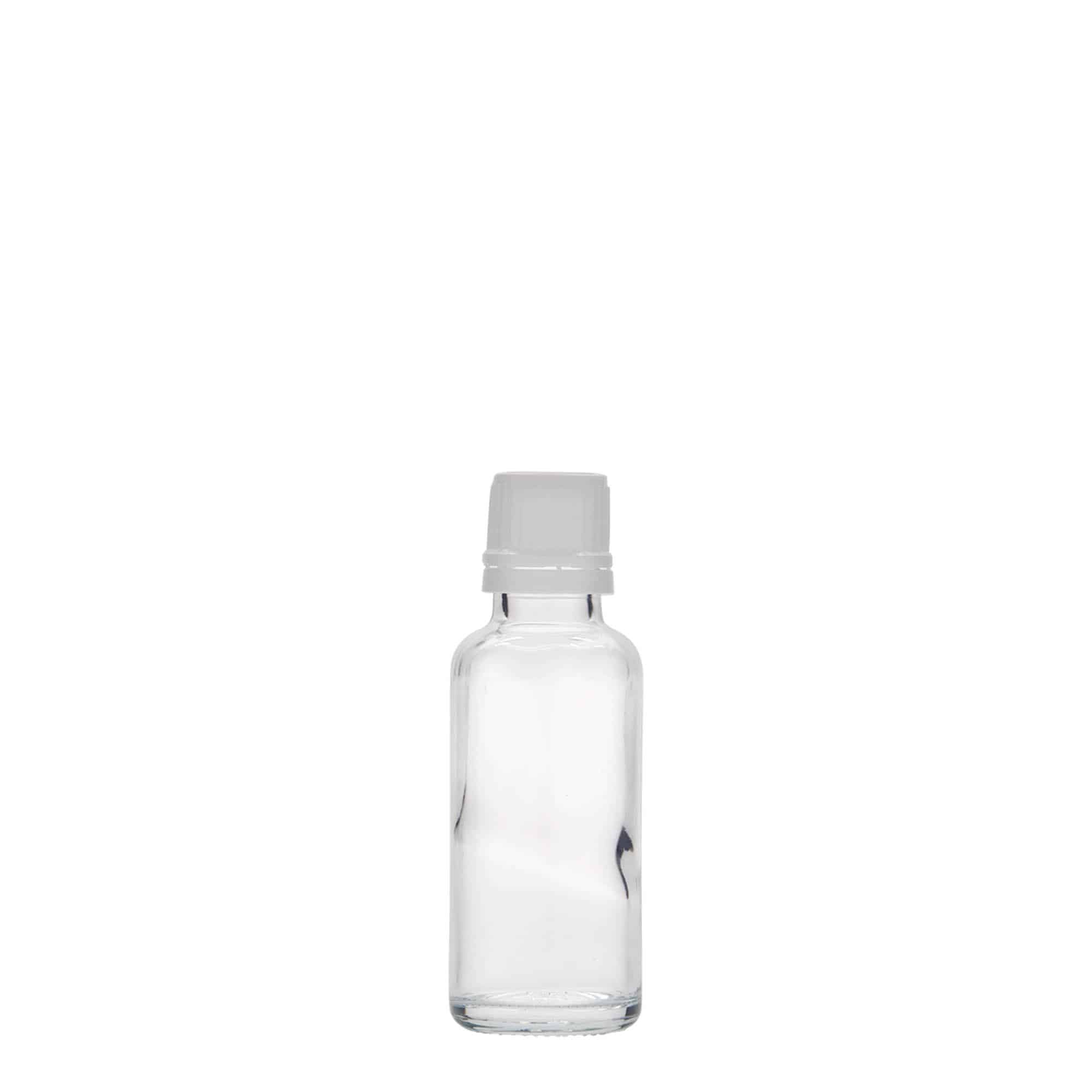 30 ml medisinflaske, glass, åpning: DIN 18