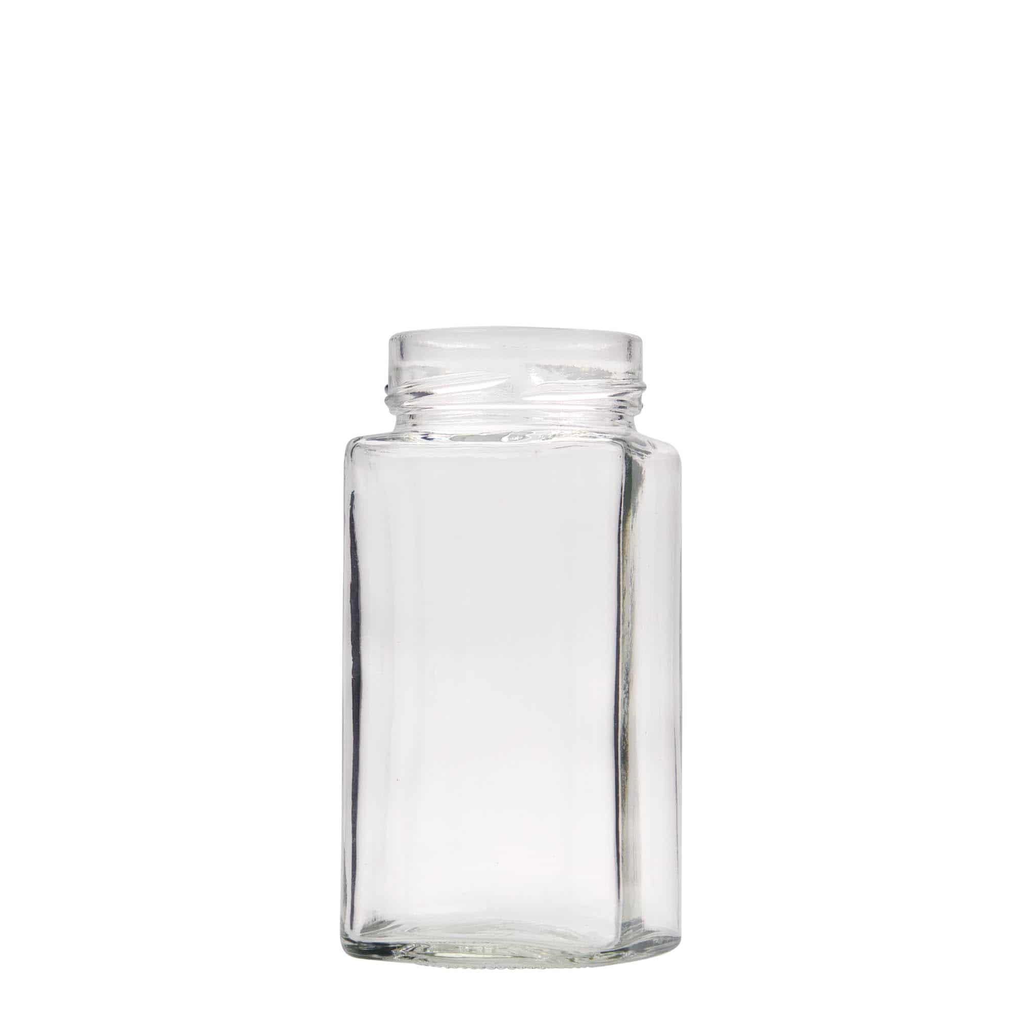 314 ml firkantglass "Funny", åpning: Deep-Twist-Off (DTO 58)