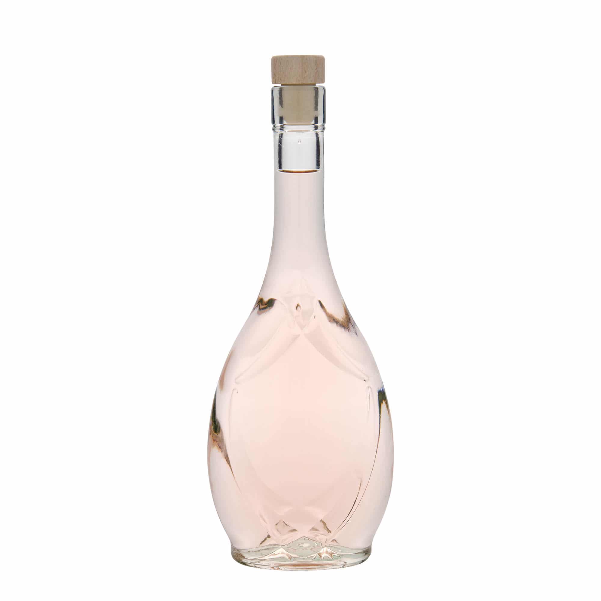 500 ml glassflaske "Saragossa", oval, åpning: Kork