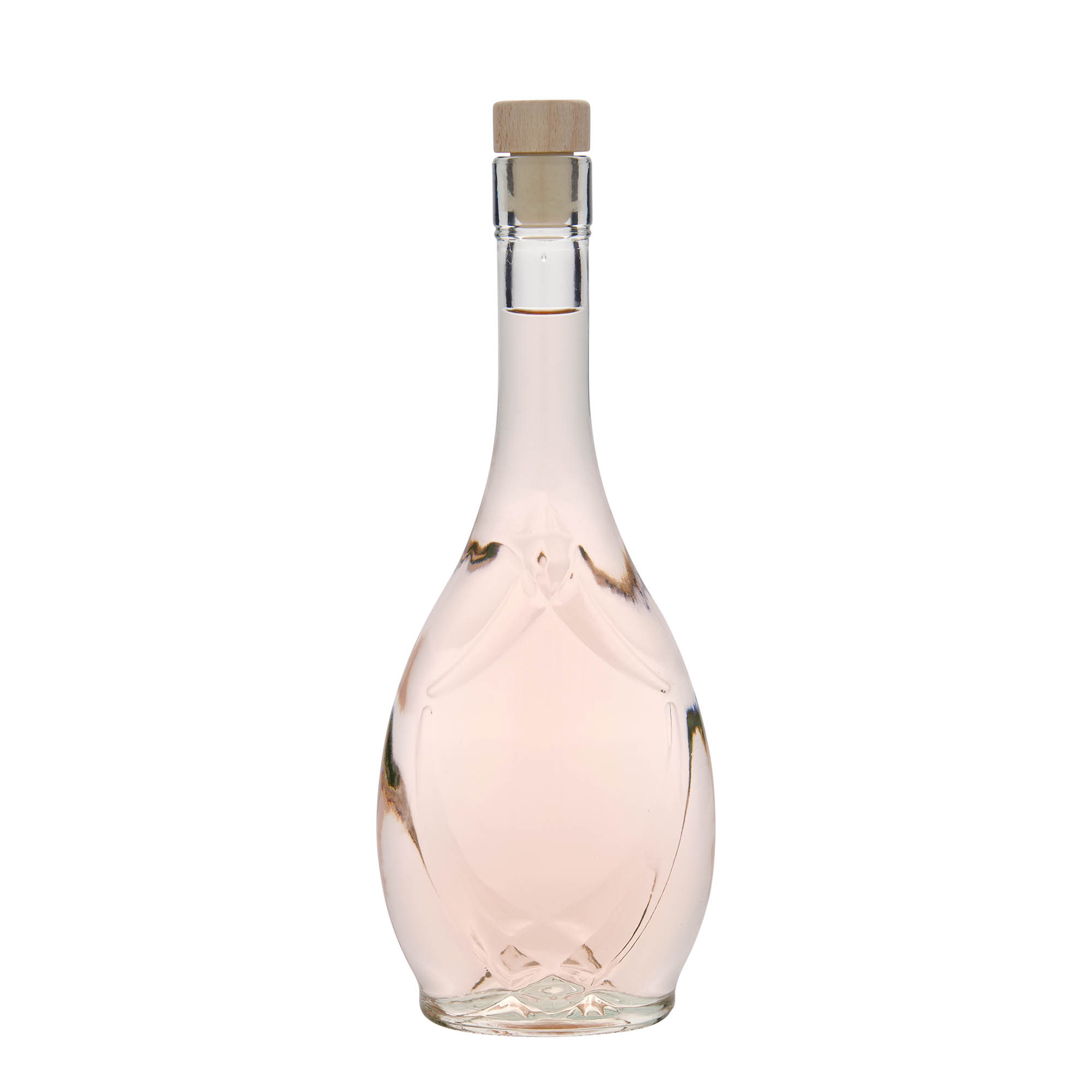 500 ml glassflaske 'Saragossa', oval, åpning: kork
