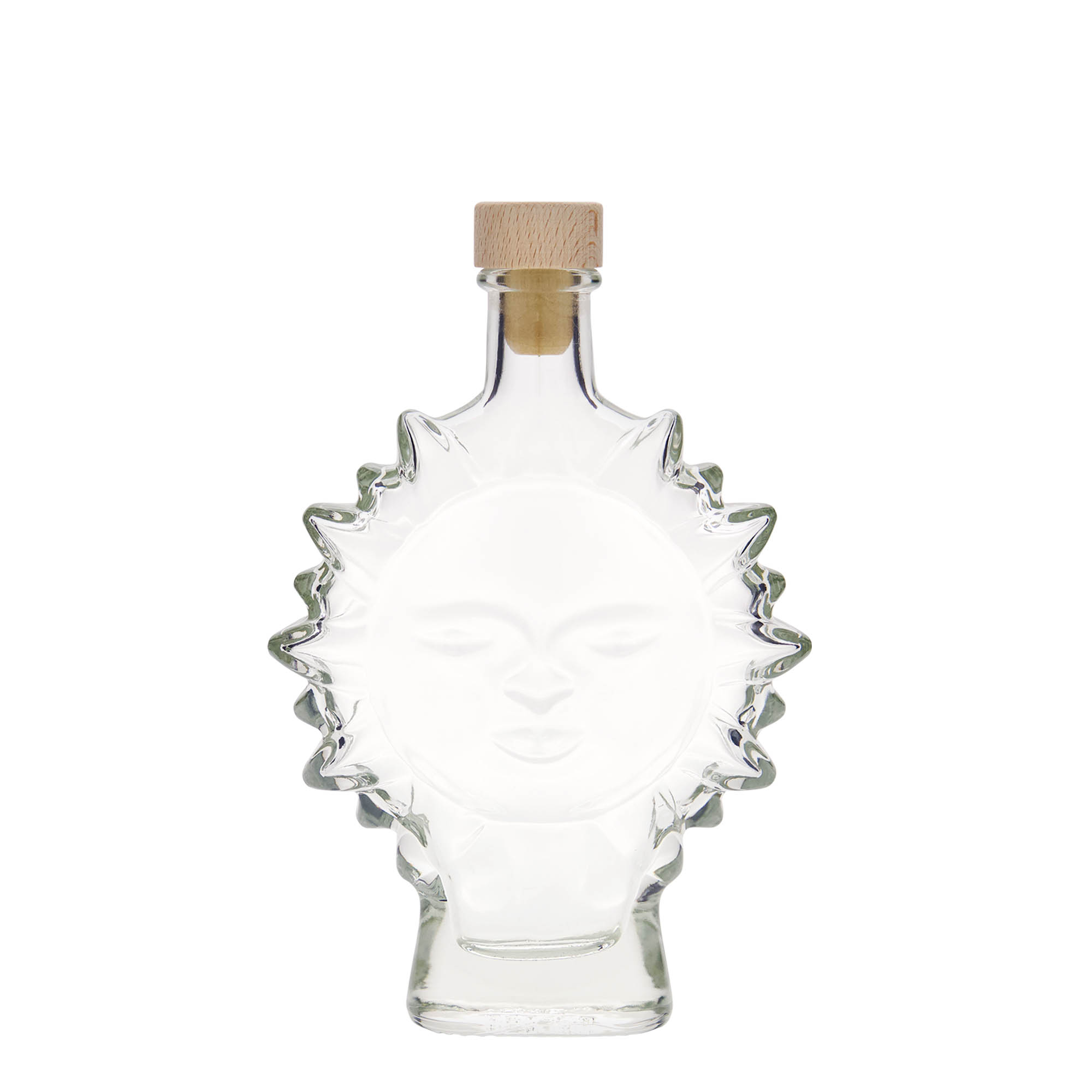 200 ml glassflaske 'Sonne', åpning: kork