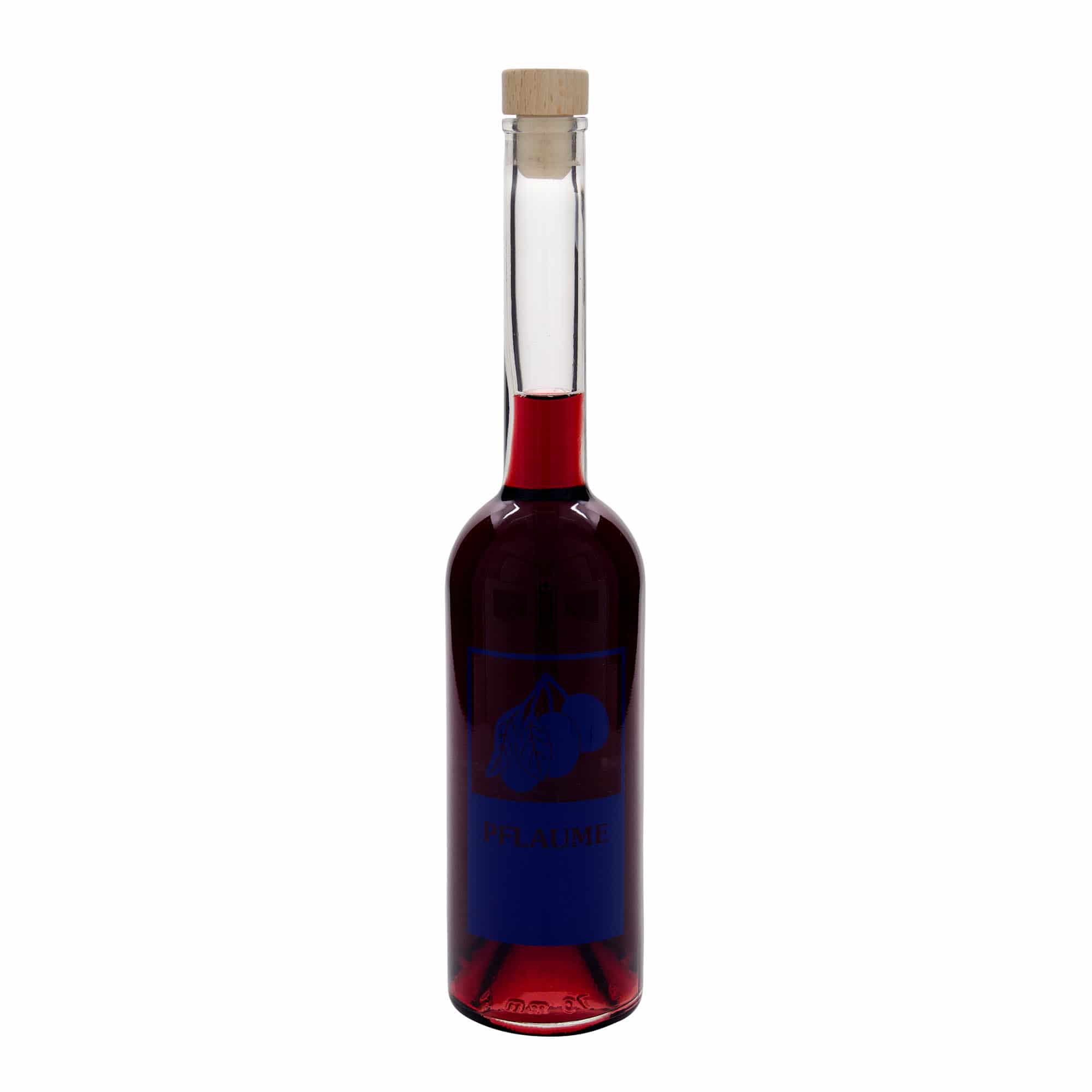 500 ml glassflaske 'Opera', motiv: plomme, åpning: kork
