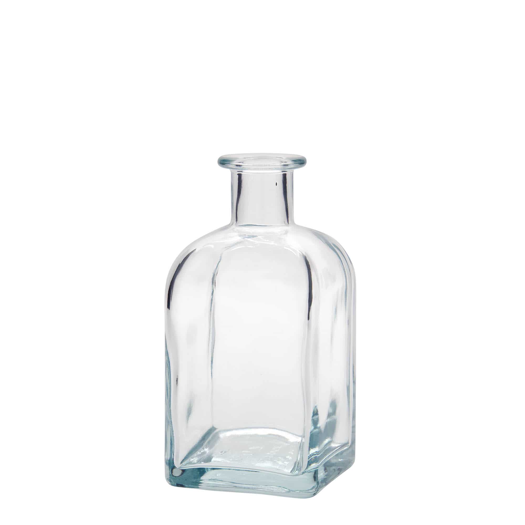 350 ml apotekerglassflaske Carré, kvadratisk, åpning: Kork