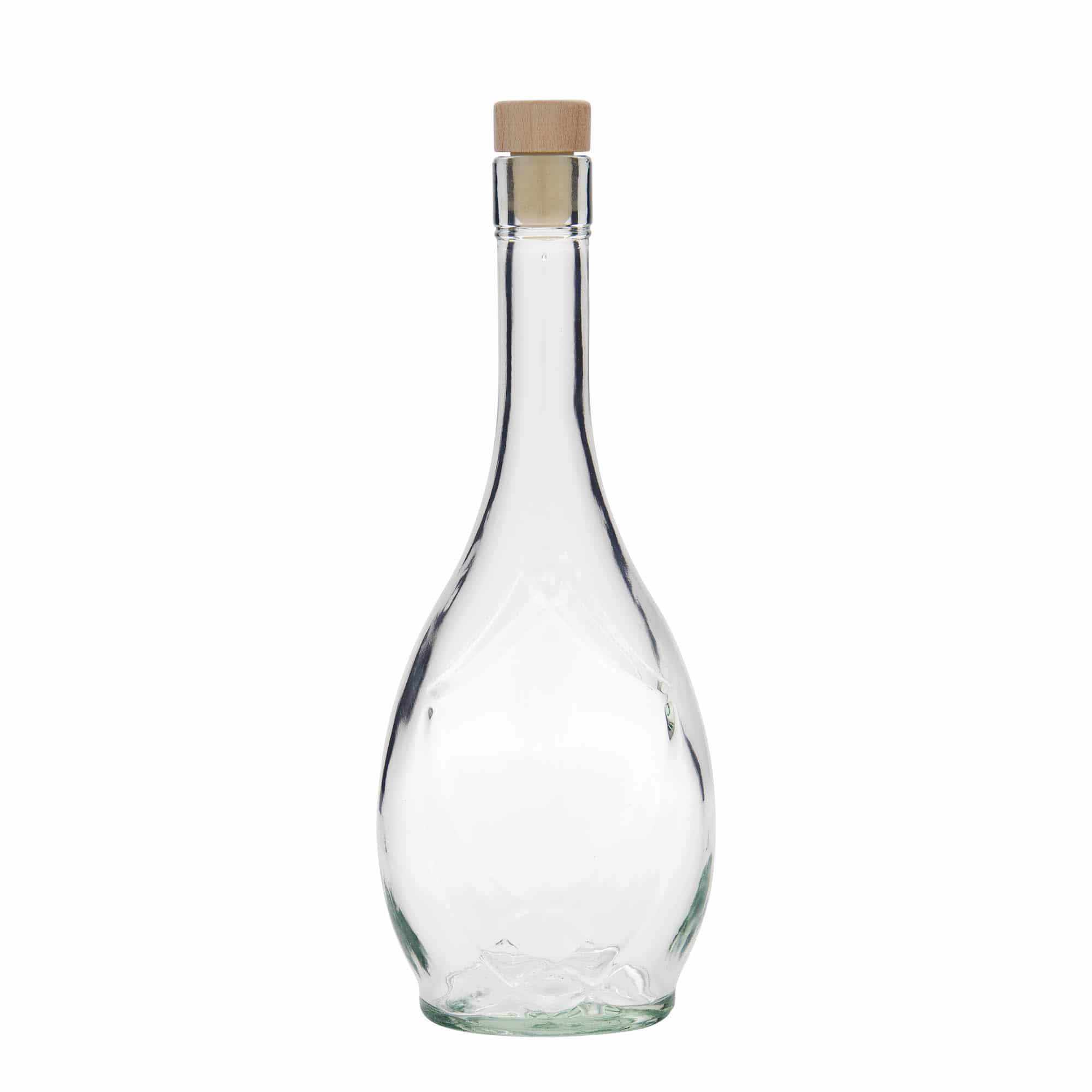 500 ml glassflaske "Saragossa", oval, åpning: Kork