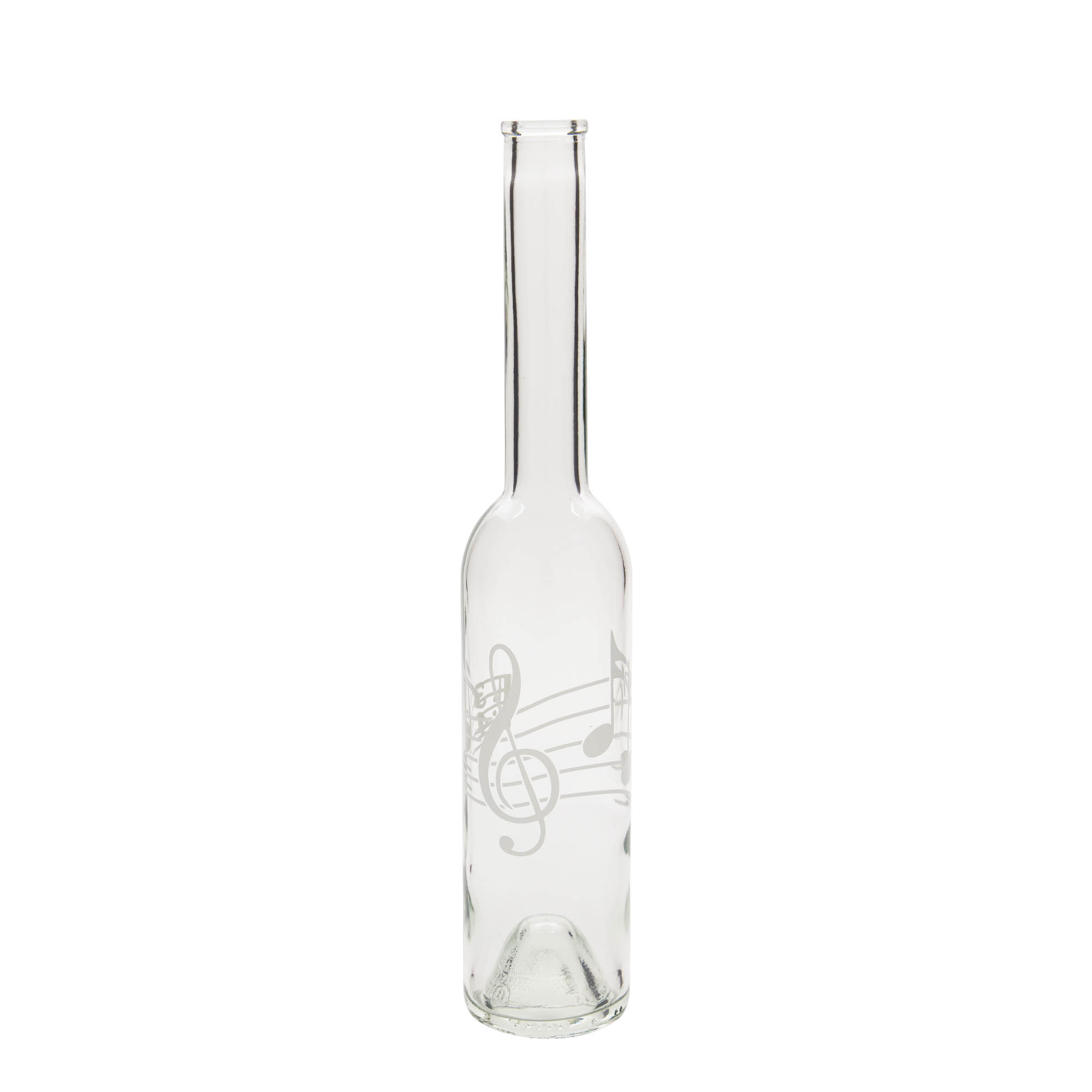 350 ml glassflaske 'Opera', motiv: musiknoter, åpning: kork 350 ml glassflaske 'Opera', motiv: musiknoter, åpning: kork