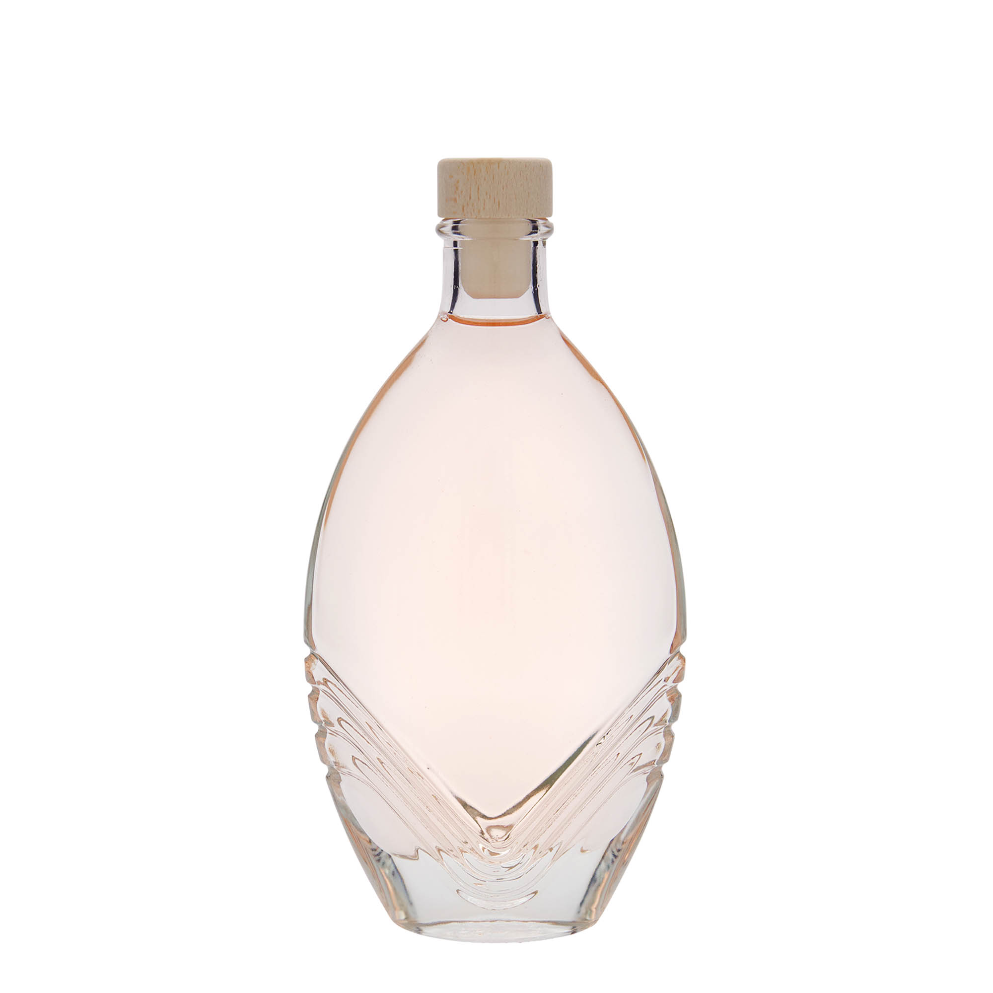 200 ml glassflaske 'Florence', oval, åpning: kork