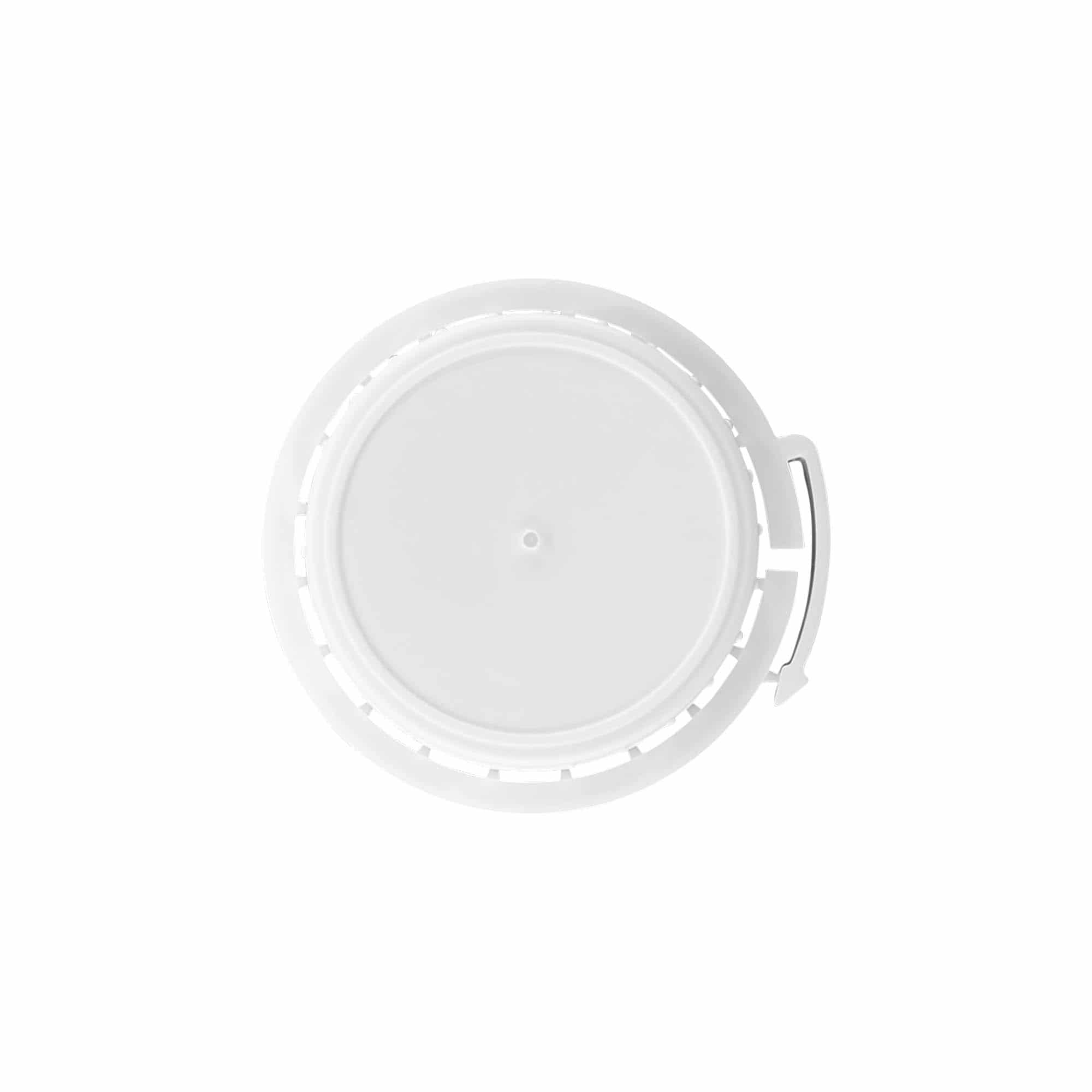 Skrulokk aluminiumsflaske, PP-plast, hvit, for åpning: DIN 32