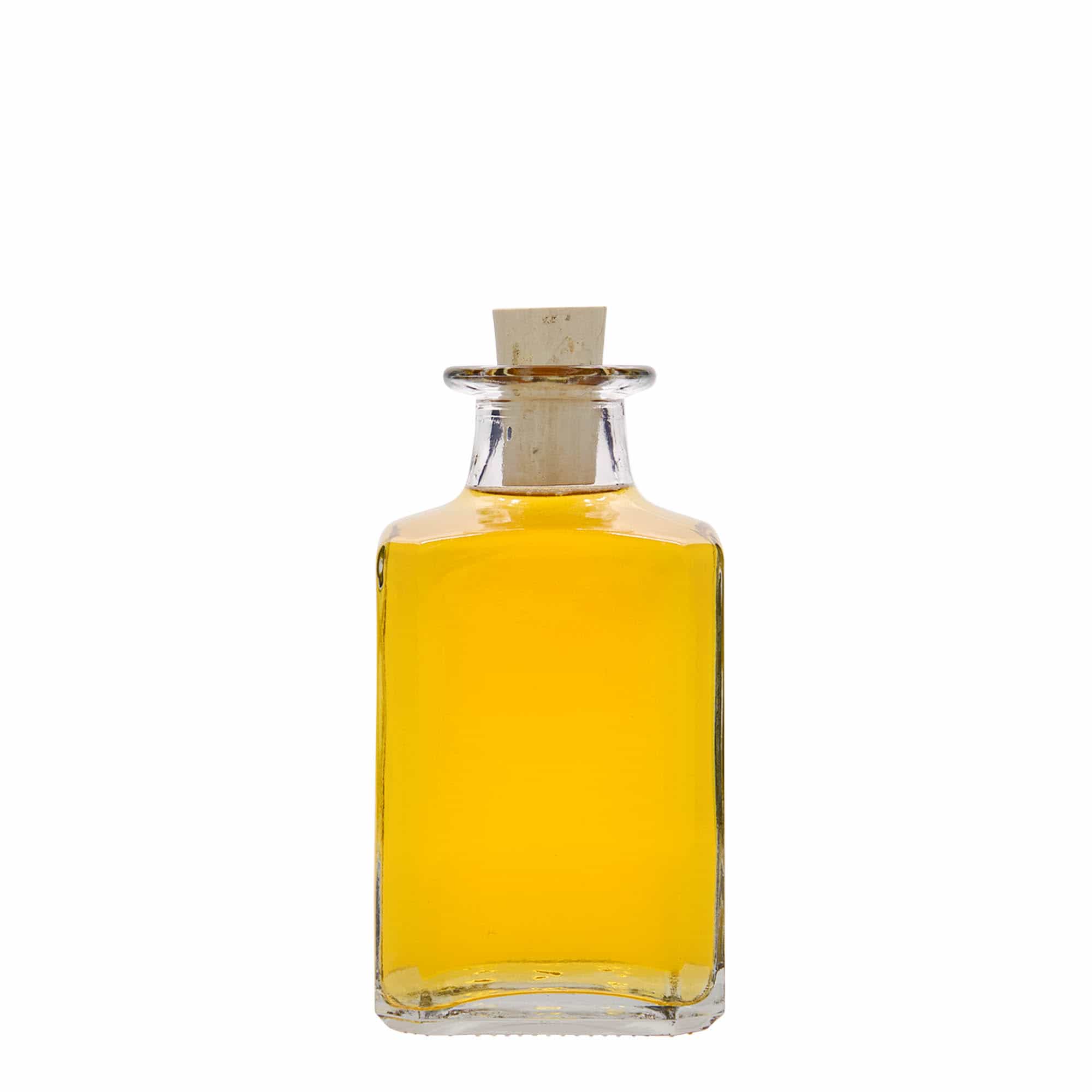 250 ml glassflaske "Torben", kvadratisk, åpning: Kork