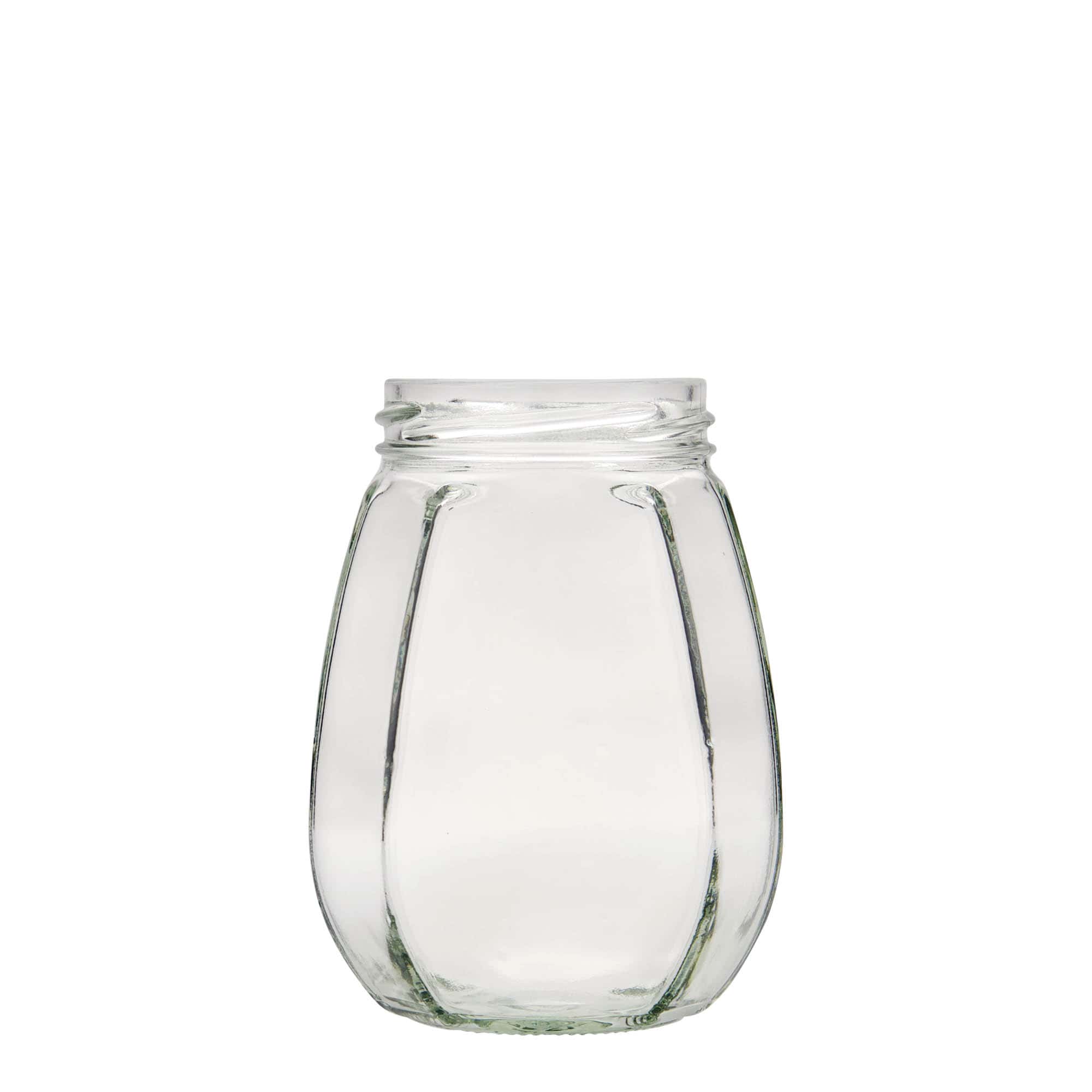 385 ml smykkeglass, sekskantet, åpning: Twist-Off (TO 63)