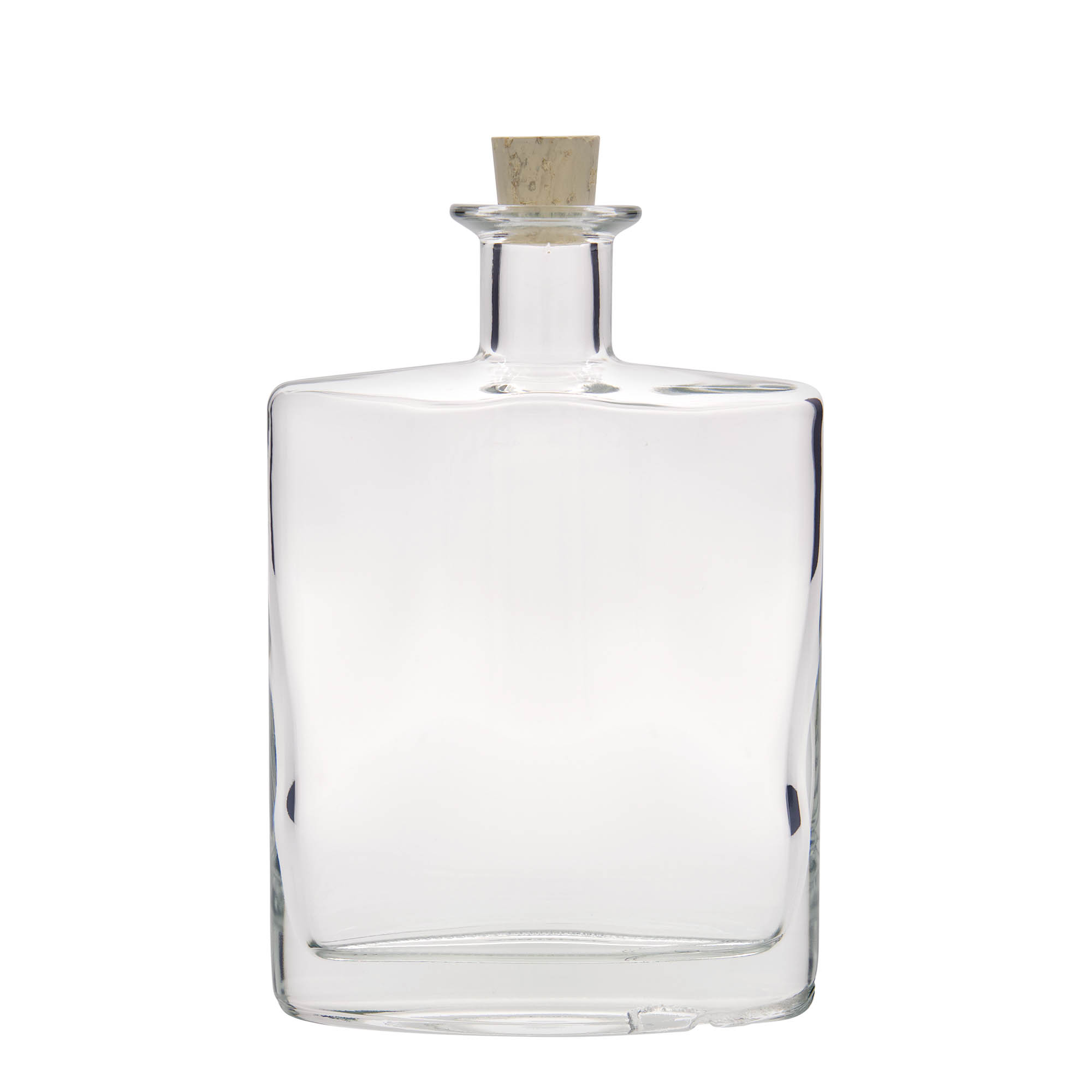700 ml glassflaske 'Zorbas', oval, åpning: kork