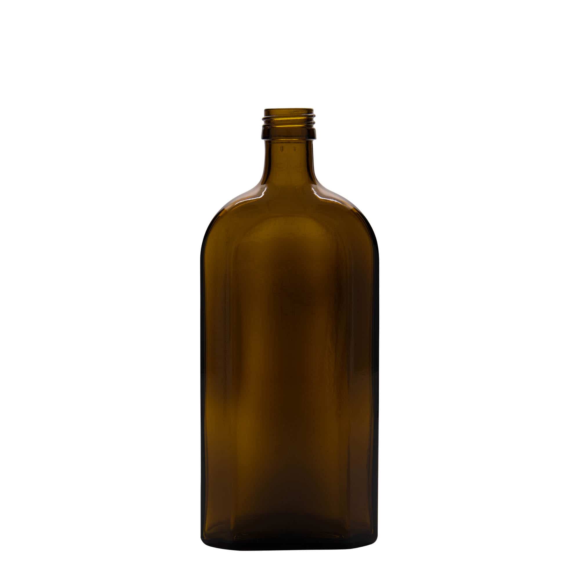 500 ml medisinflaske Meplat, oval, glass, brun, åpning: PP 28 500 ml medisinflaske Meplat, oval, glass, brun, åpning: PP 28