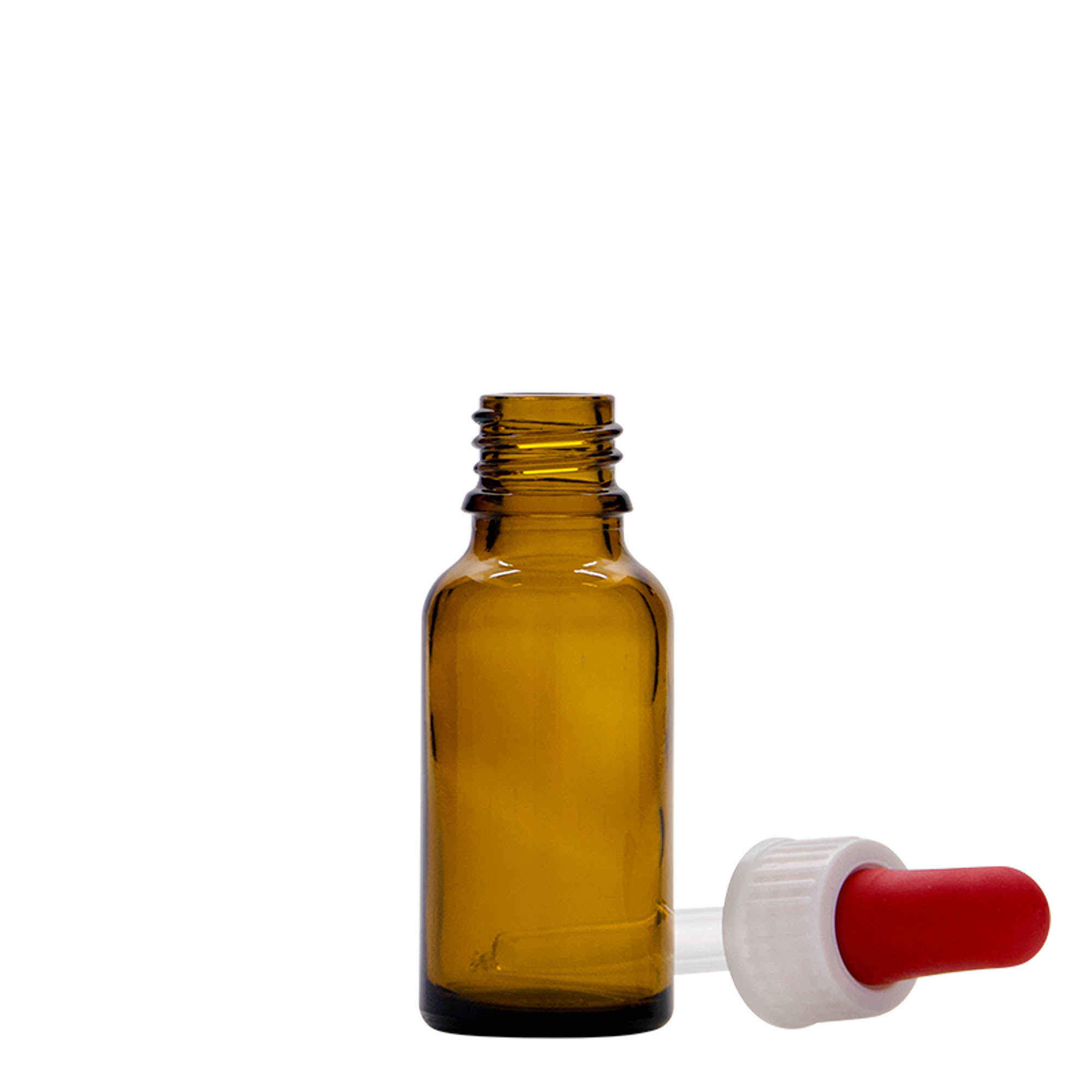 20 ml pipetteflaske medisin, glass, brun, åpning: DIN 18