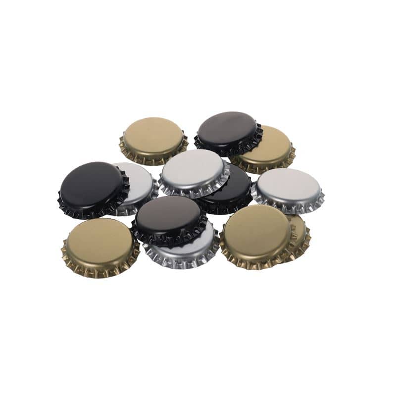 Kronlokk 26 mm, metall, svart