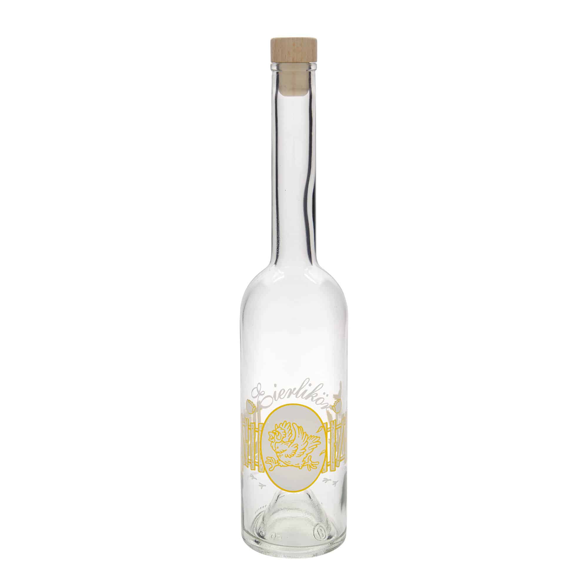 500 ml glassflaske "Opera", motiv: Eggelikør, åpning: Kork