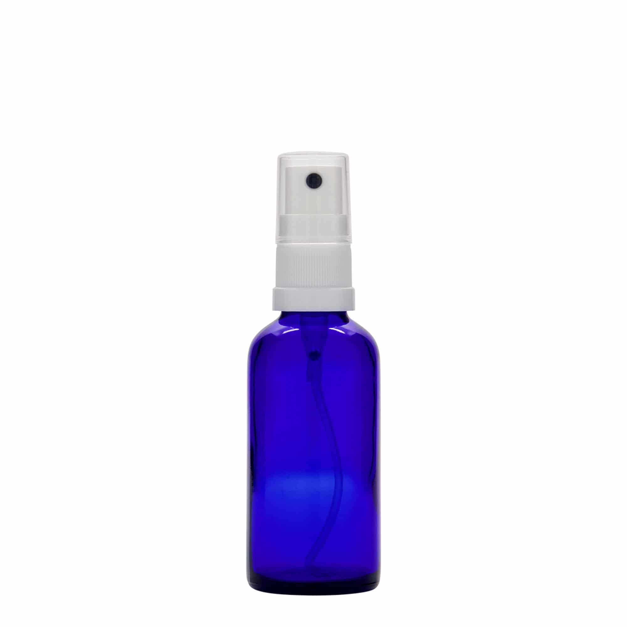 50 ml sprayflaske medisin, glass, kongeblå, åpning: DIN 18 50 ml sprayflaske medisin, glass, kongeblå, åpning: DIN 18
