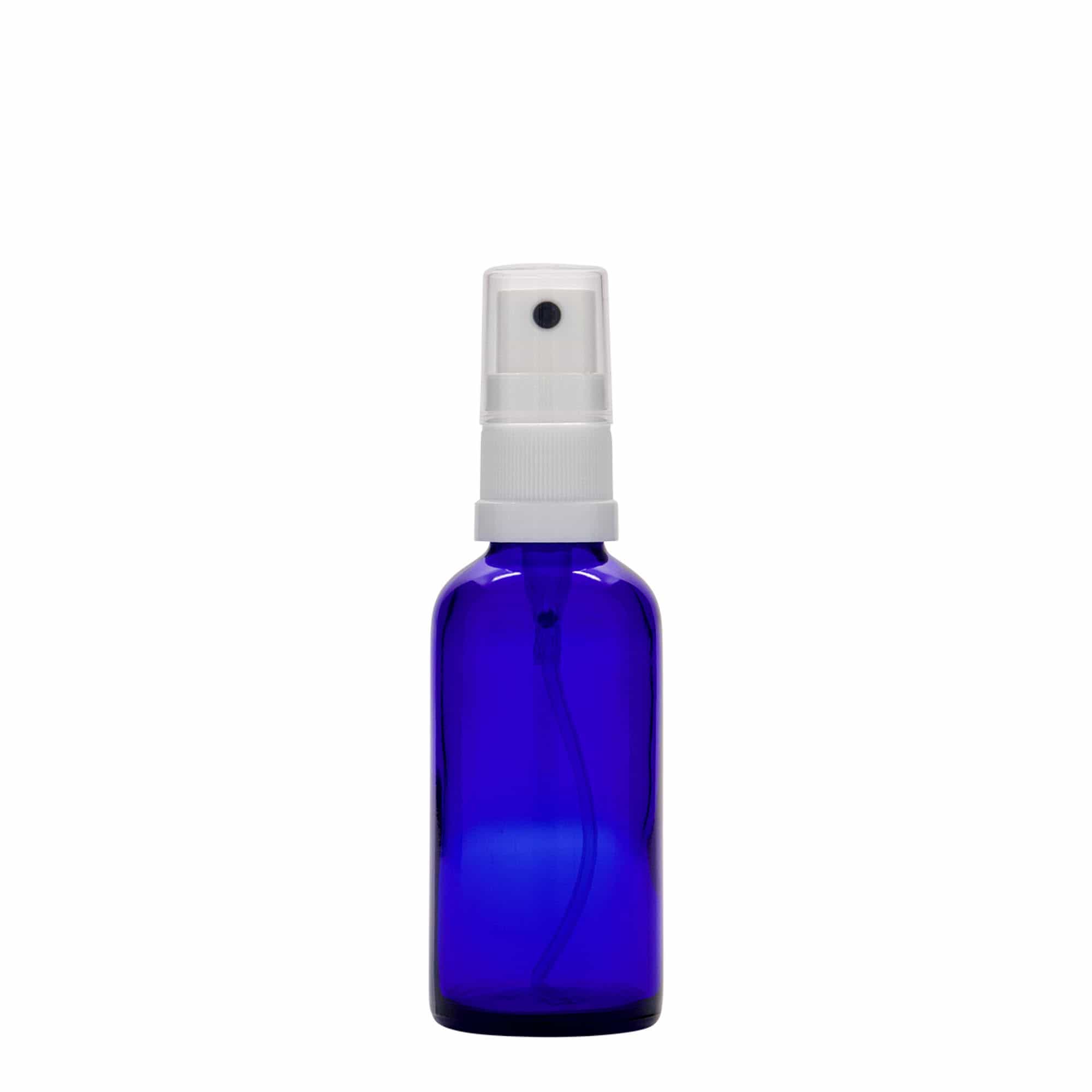 50 ml sprayflaske medisin, glass, kongeblå, åpning: DIN 18 50 ml sprayflaske medisin, glass, kongeblå, åpning: DIN 18