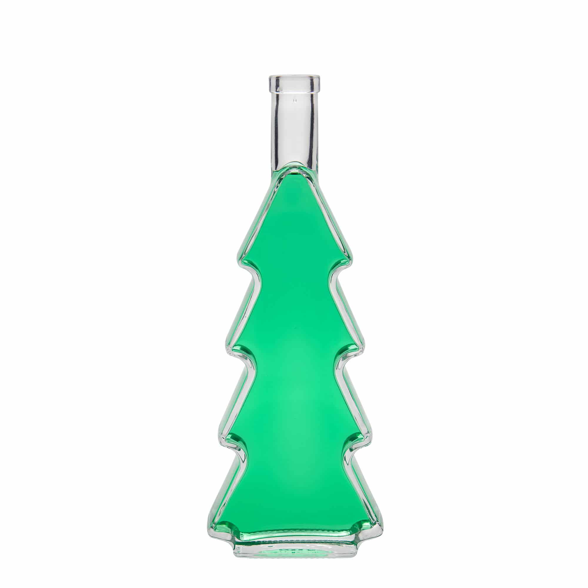 500 ml glassflaske "Juletre", åpning: Kork