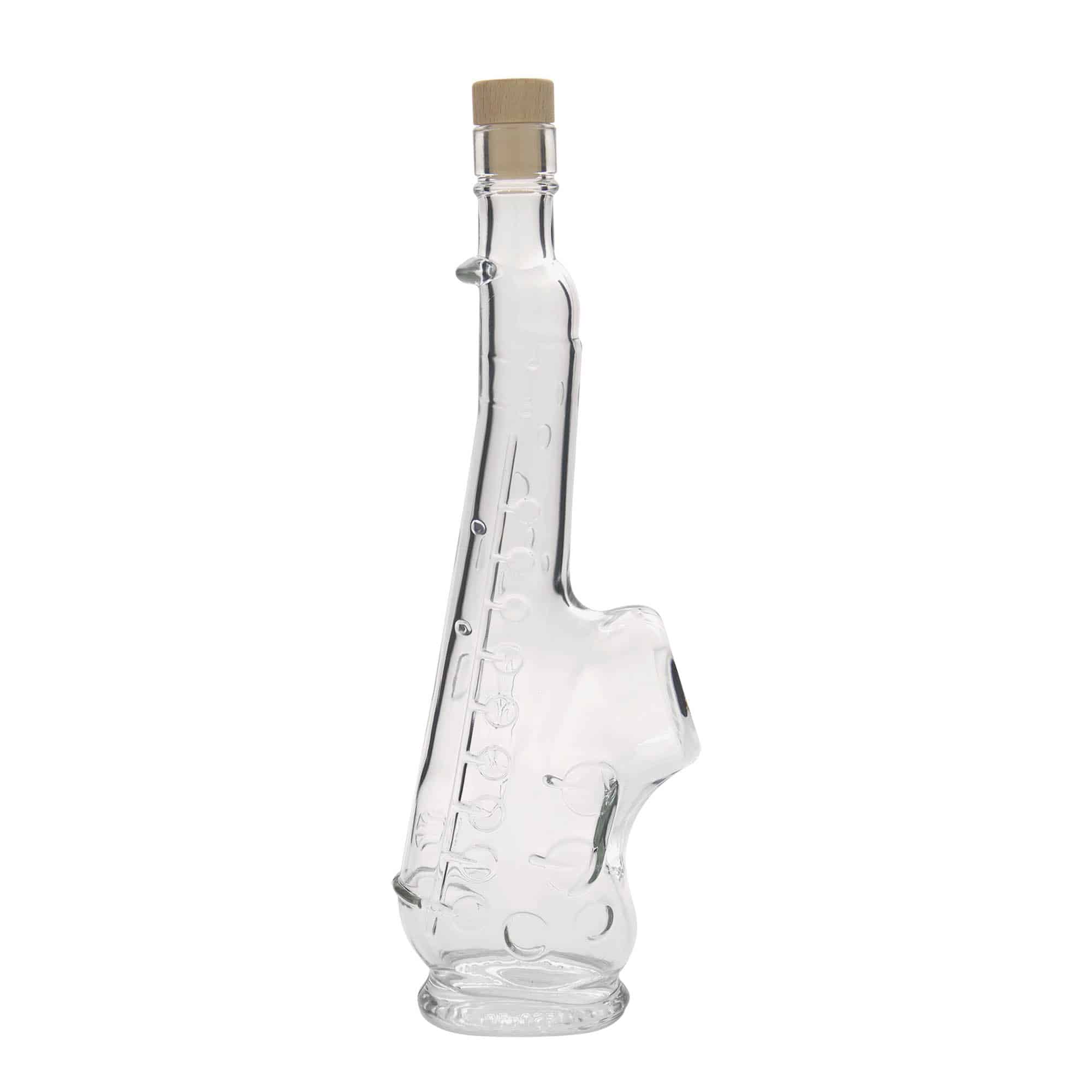 500 ml glassflaske "Saksofon", åpning: Kork