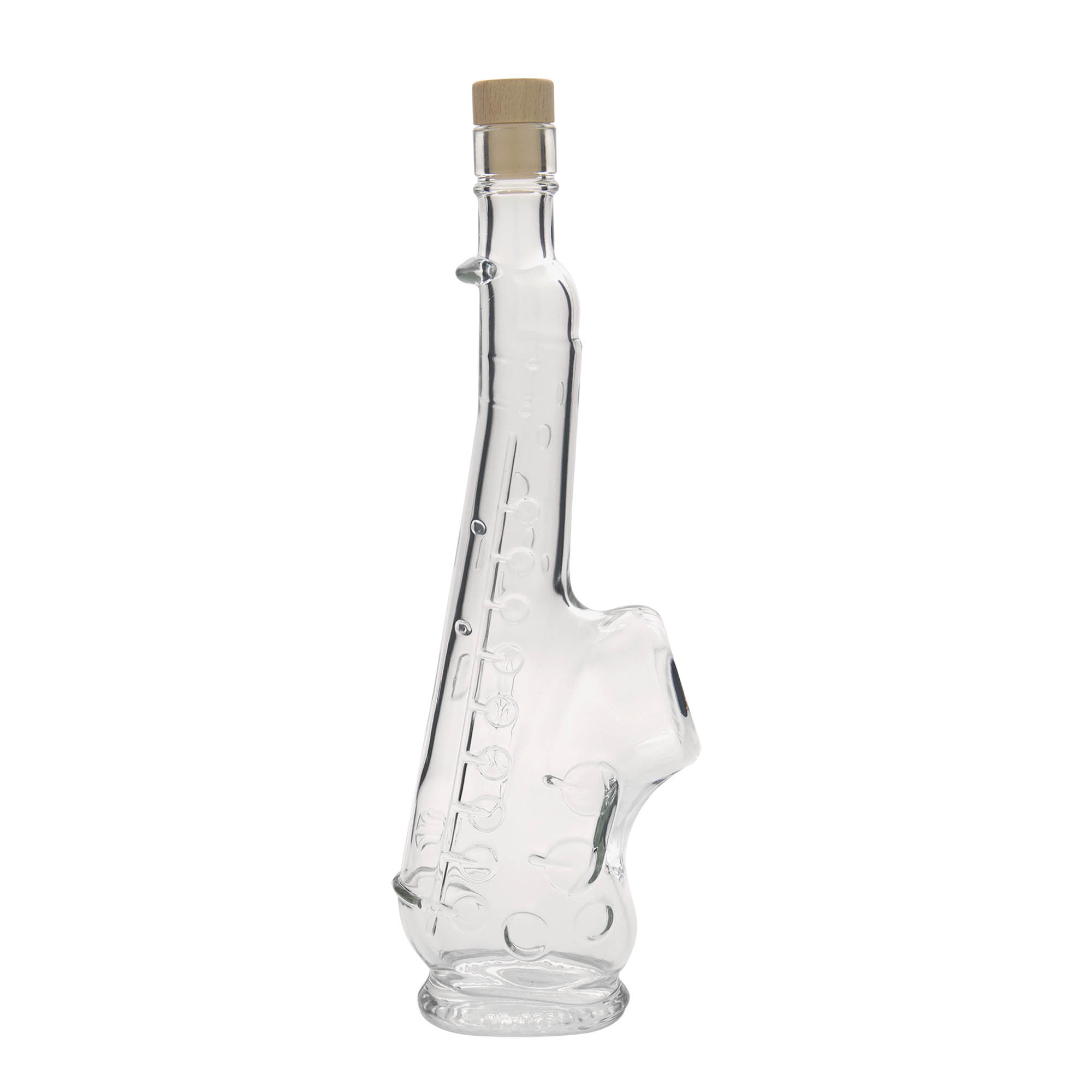500 ml glassflaske 'Saksofon', åpning: kork