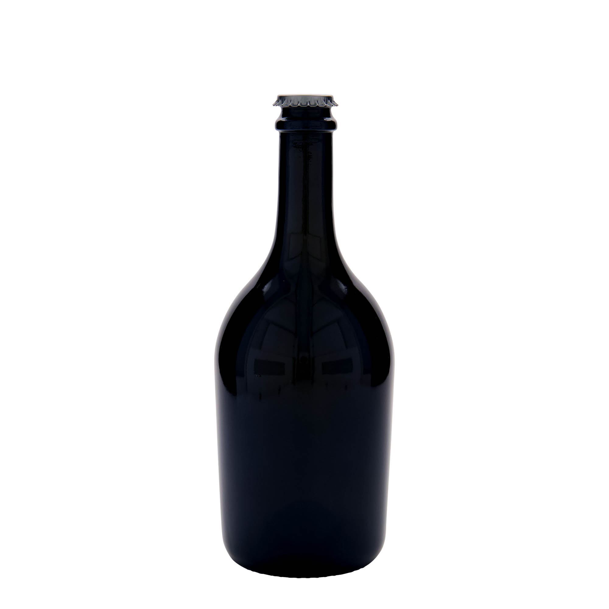 750 ml øl-/musserende vinflaske 'Butterfly', glass, antikkgrønn, åpning: kronekork