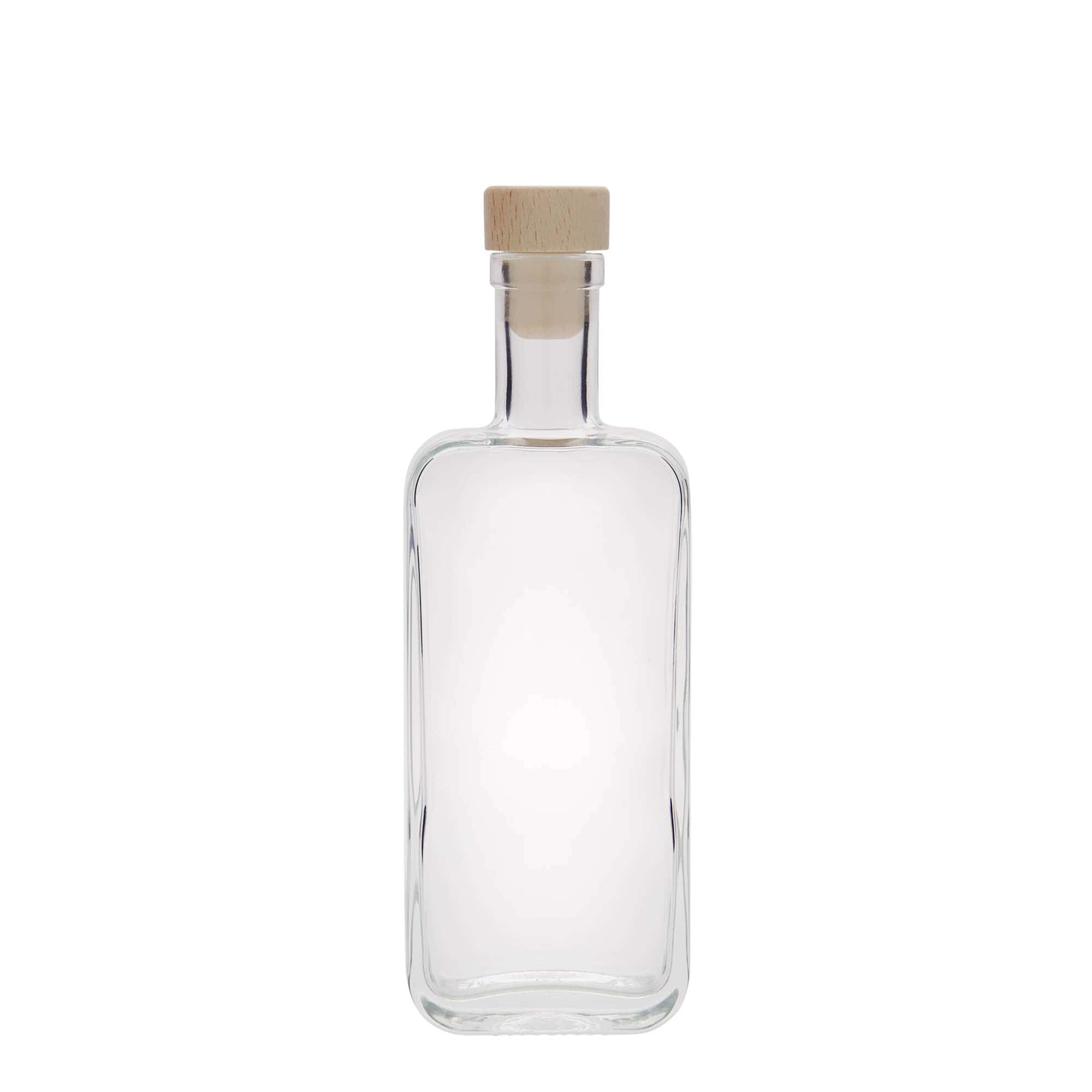 200 ml glassflaske "Nice", firkantet, åpning: Kork