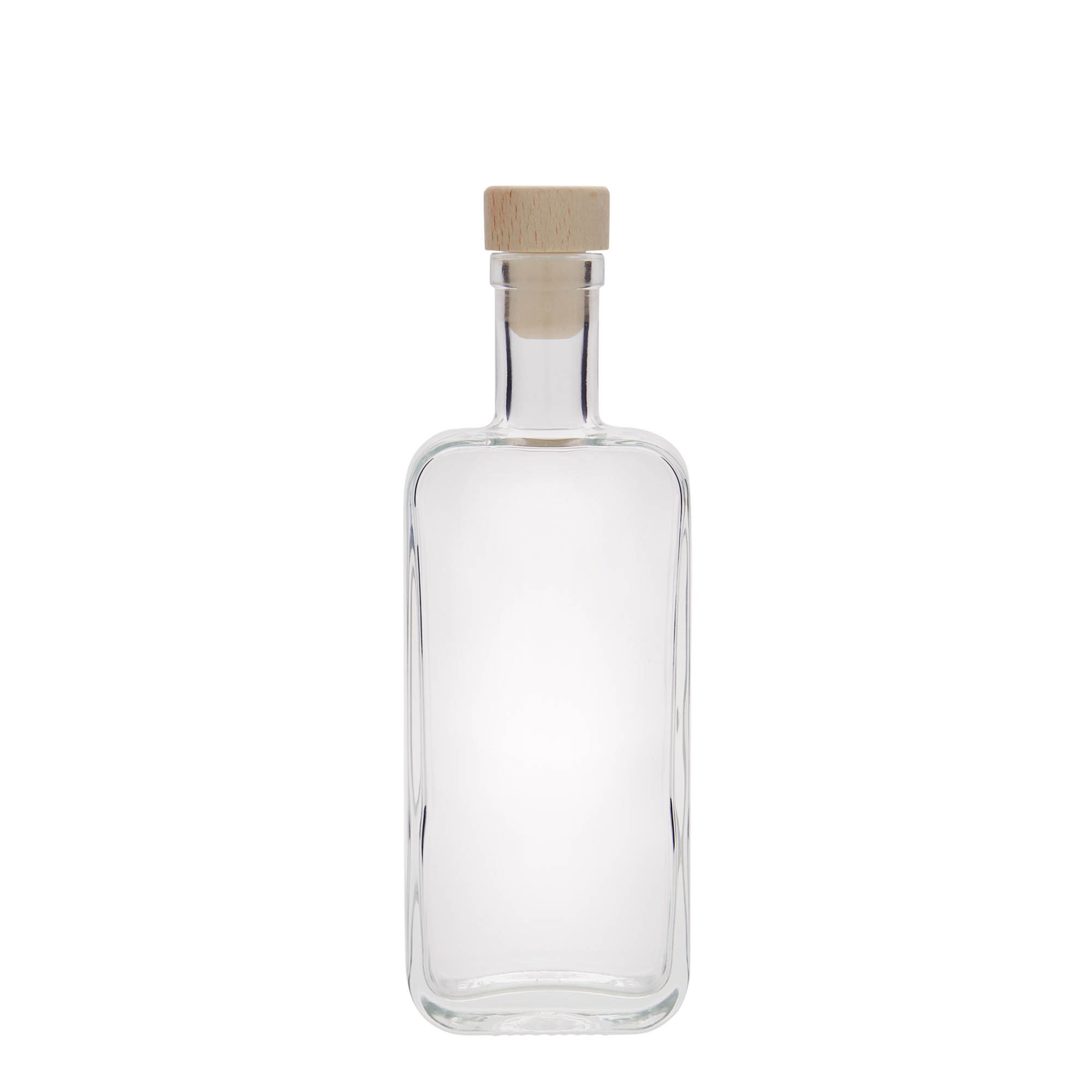 200 ml glassflaske 'Nice', rektangulær, åpning: kork