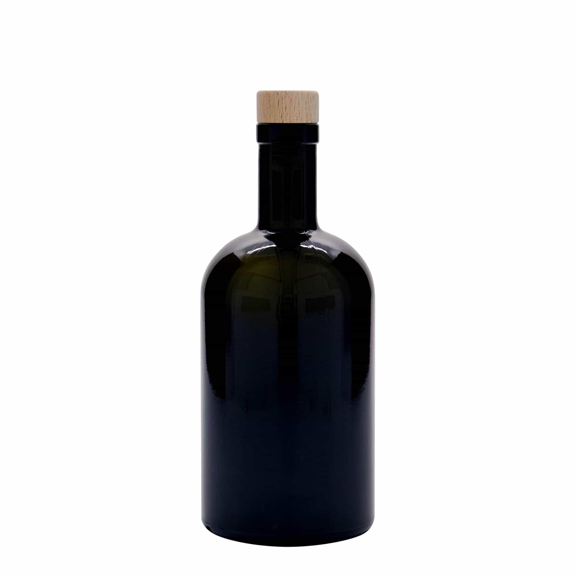 500 ml glassflaske "Farmacia", antikkgrønn, åpning: Kork