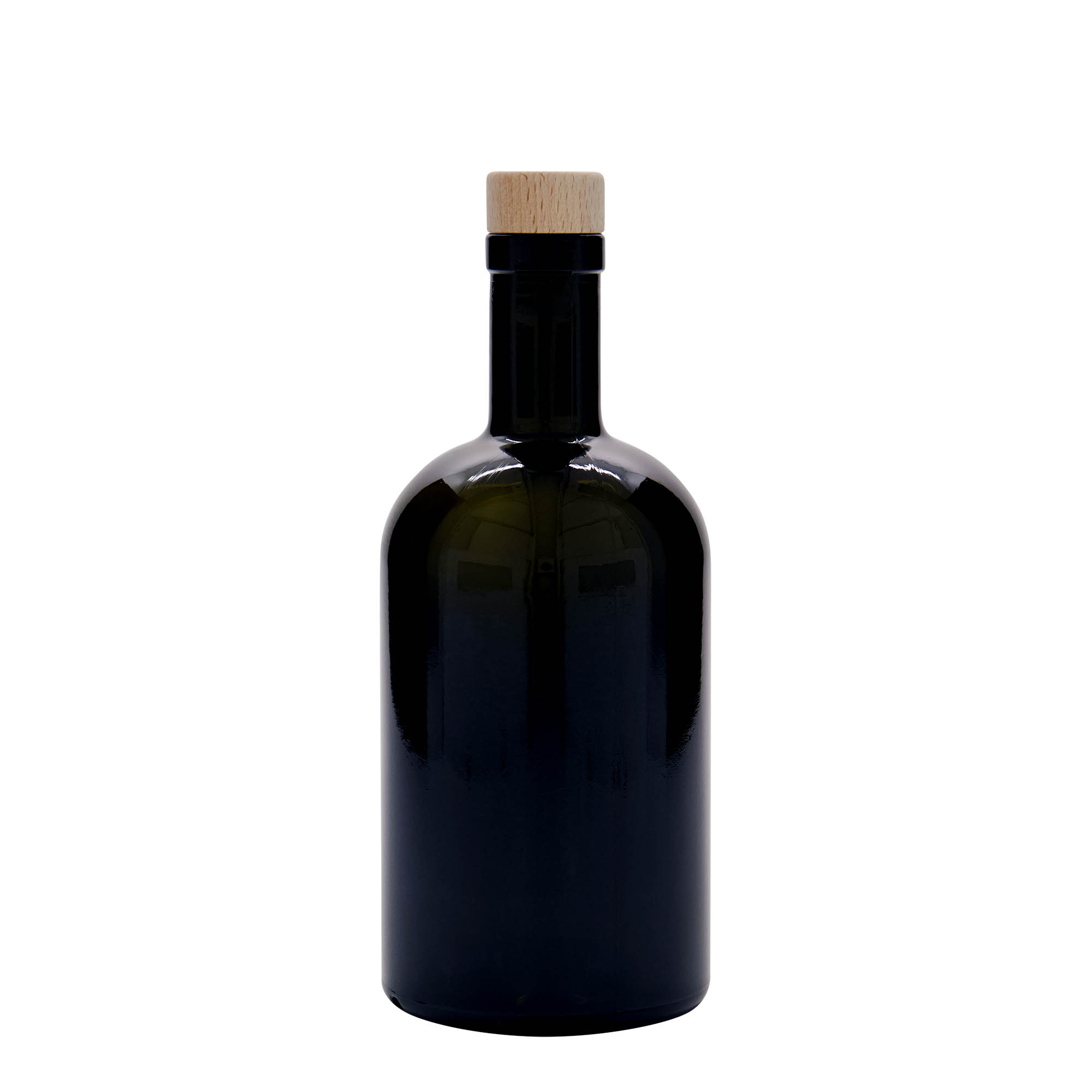 500 ml glassflaske 'Farmacia', antikkgrønn, åpning: kork