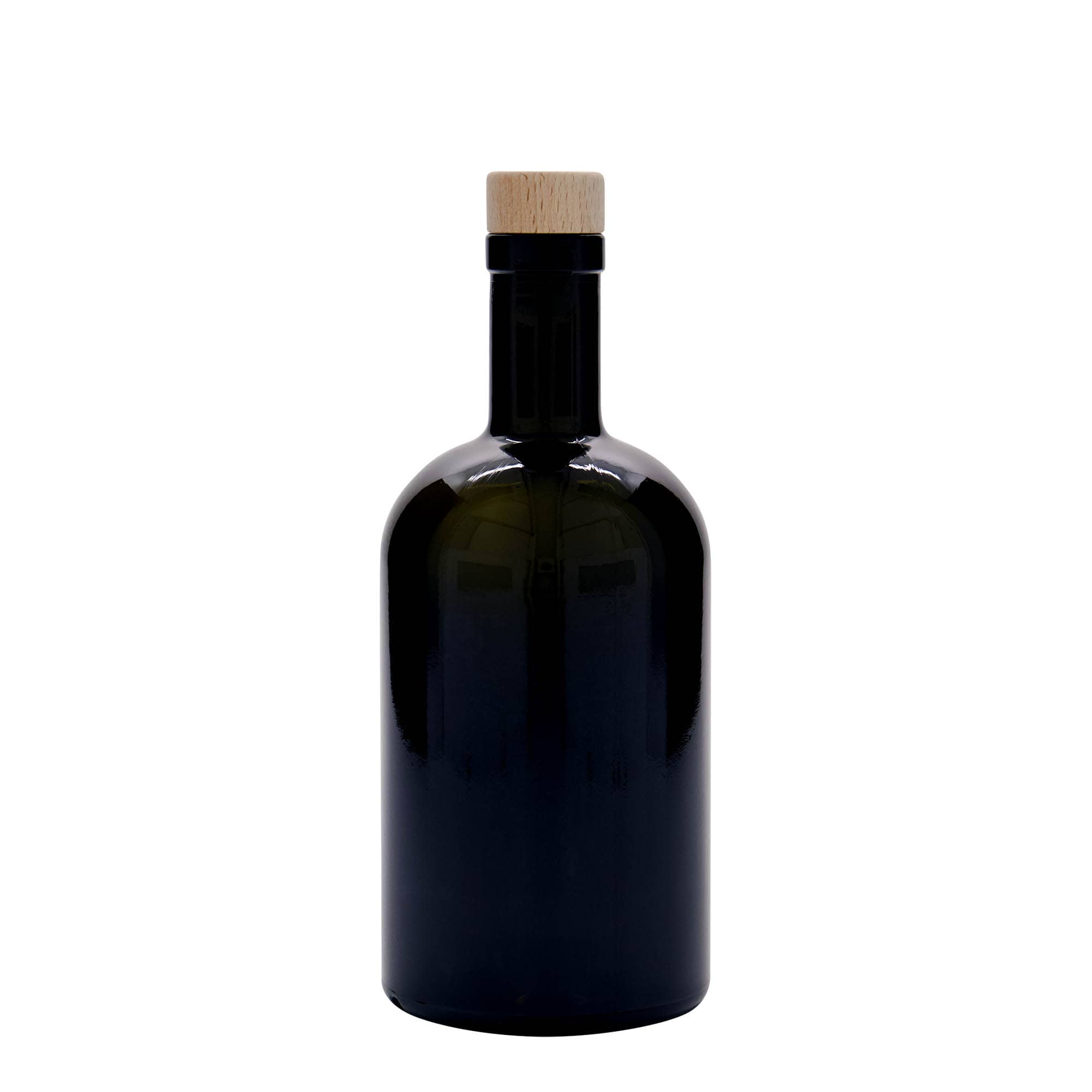 500 ml glassflaske 'Farmacia', antikkgrønn, åpning: kork