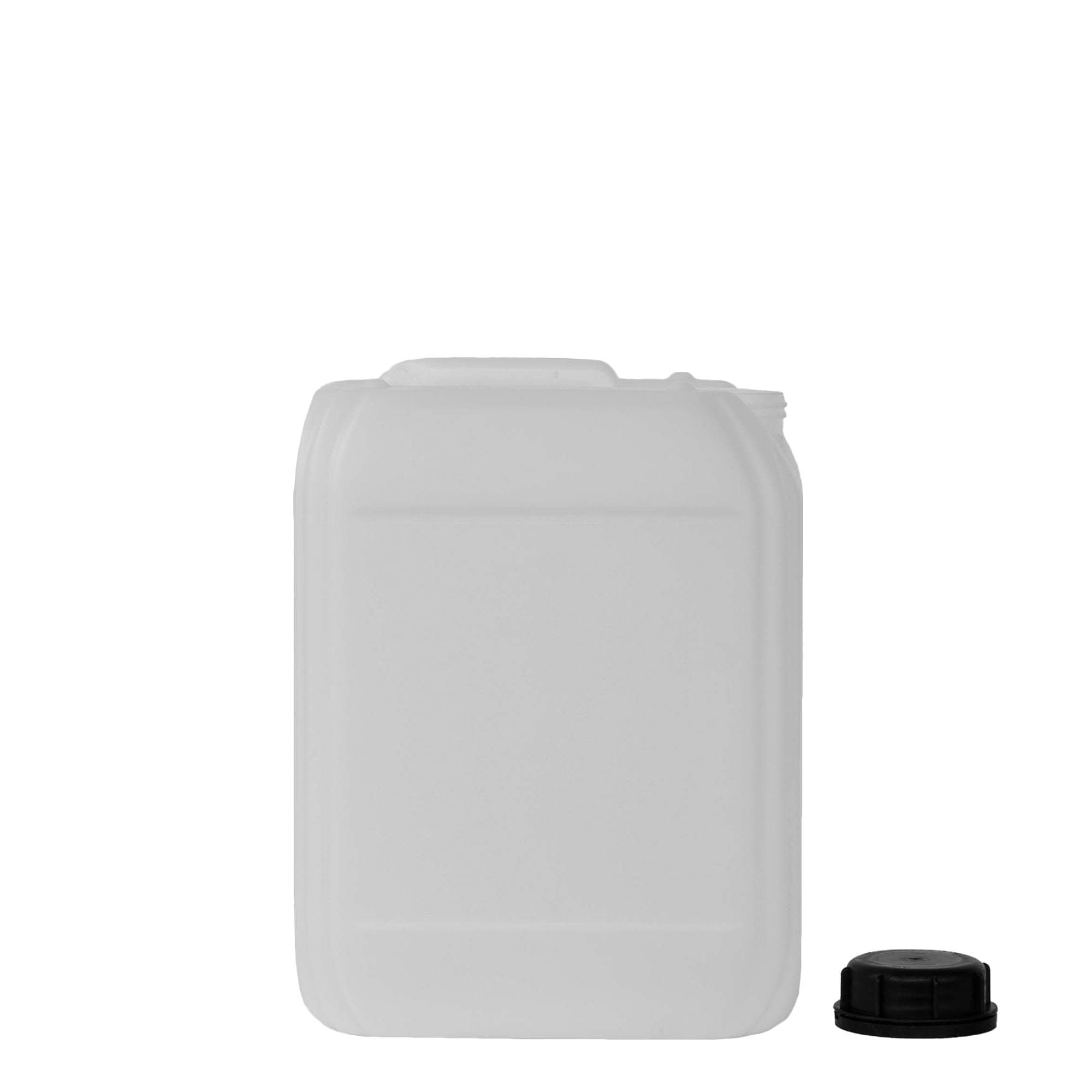 10 l kanne, rektangulær, HDPE-plast, natur, åpning: ND 55