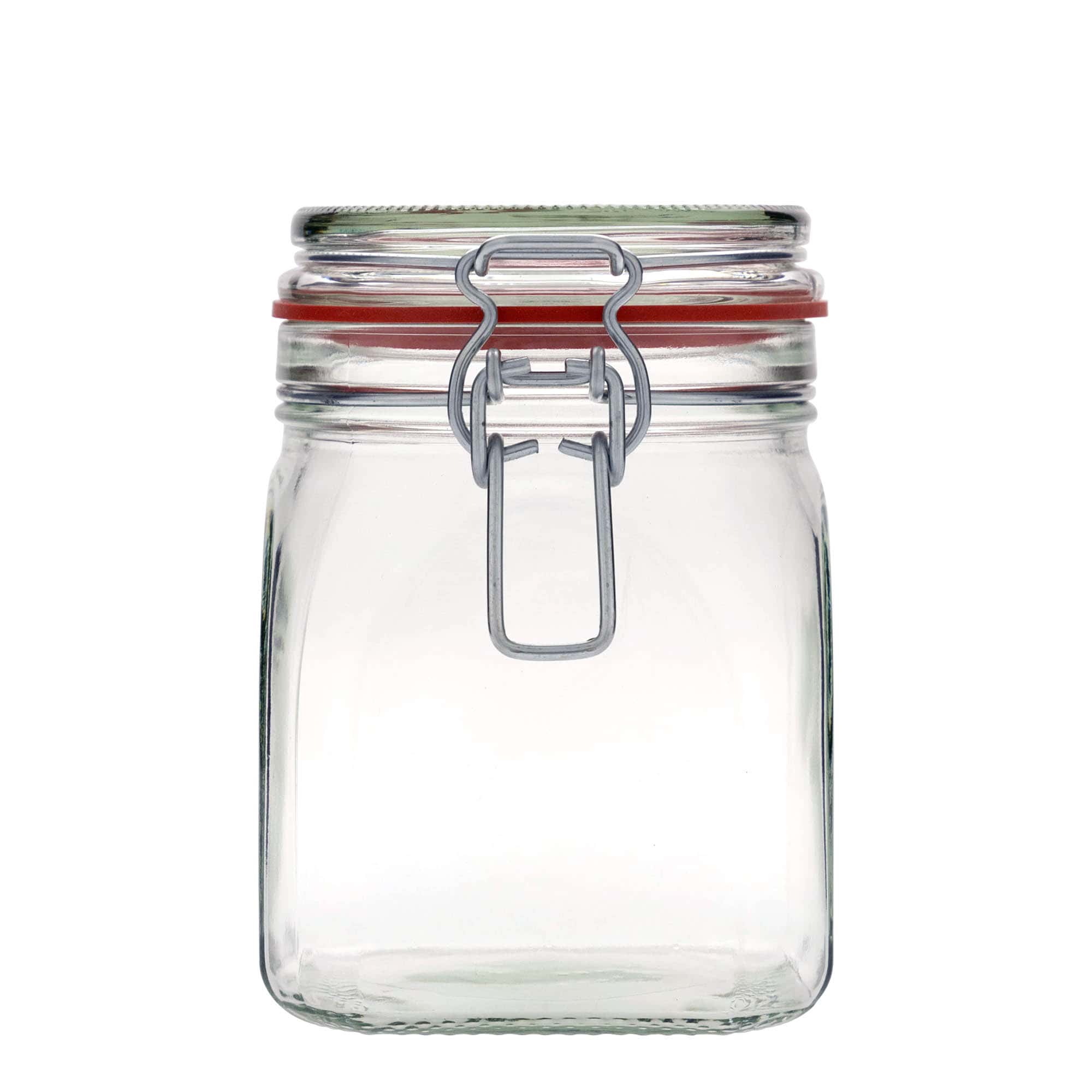 900 ml bøyleglass, kvadratisk, åpning: Bøylelokk