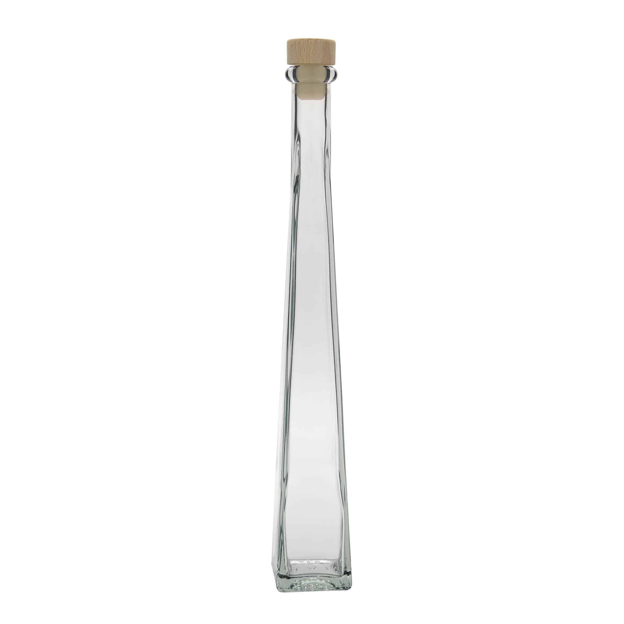 200 ml glassflaske "Dama Quadrato", kvadratisk, åpning: Kork