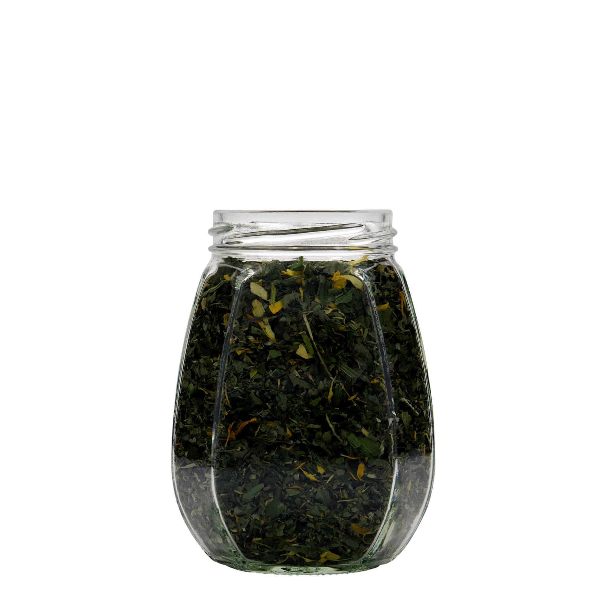 385 ml pynteglass, sekskantet, åpning: Twist-Off (TO 63)