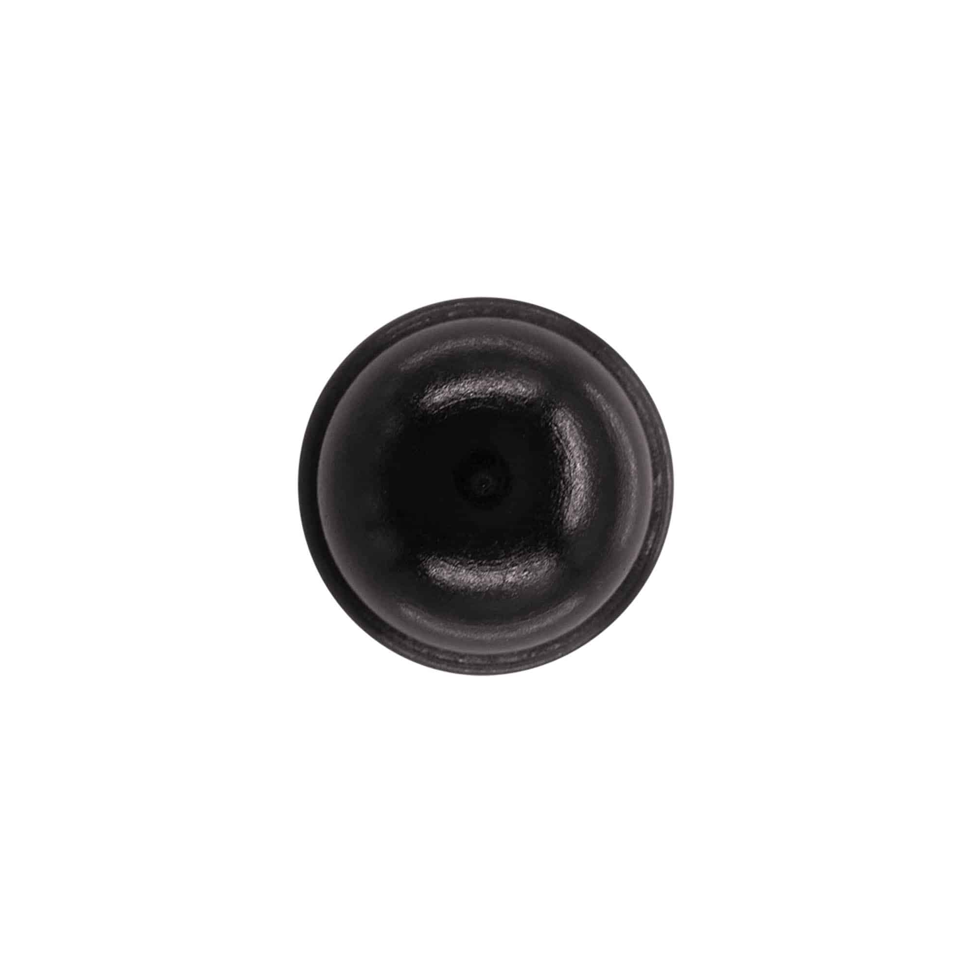 Håndtak kork 19 mm "Melon", tre/PE, svart, for åpning: kork