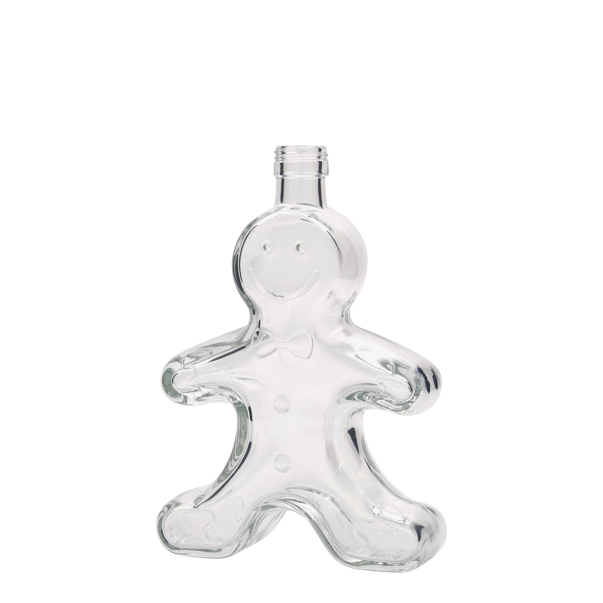 250 ml glassflaske 'Pepperkakemann', åpning: PP 24