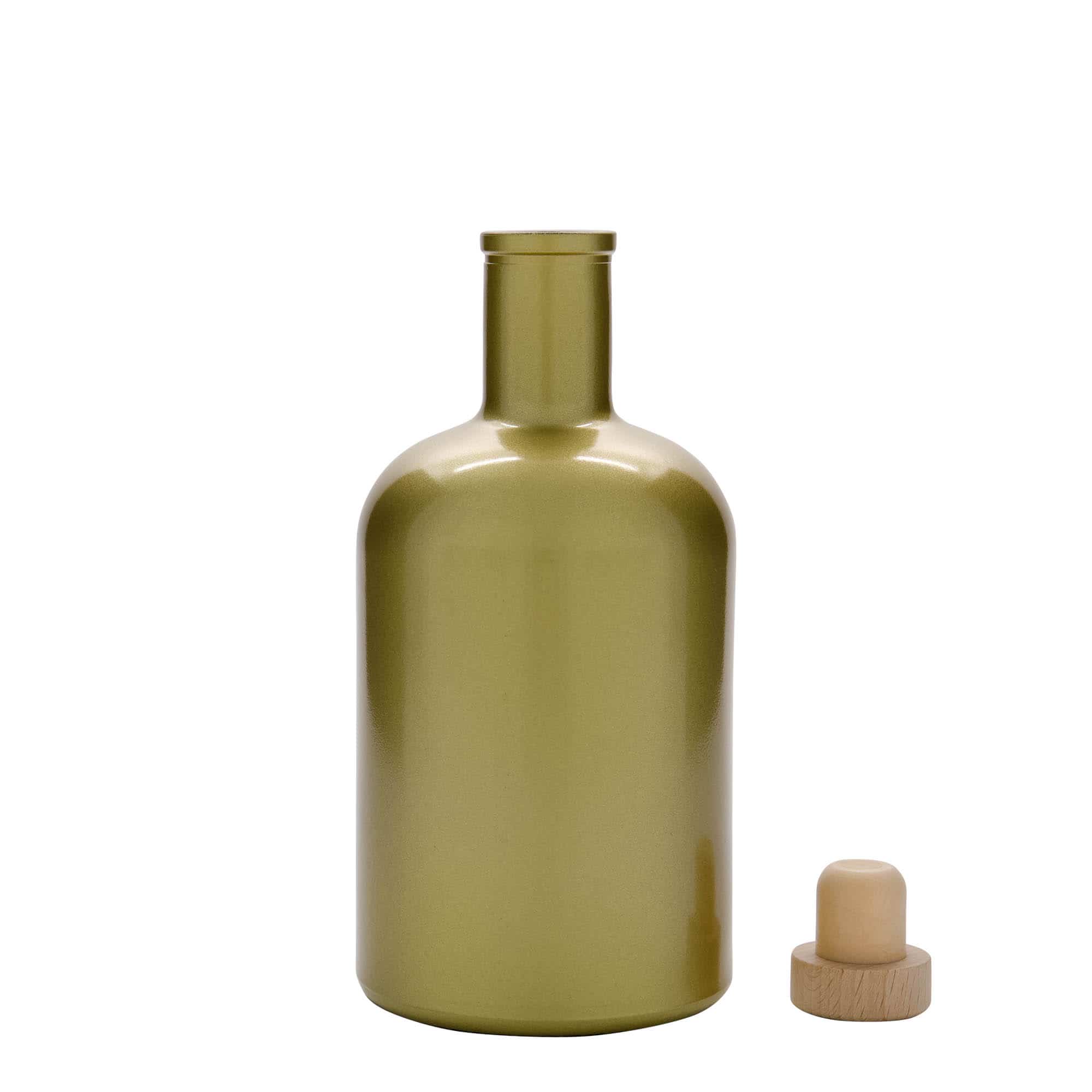 700 ml glassflaske "Gerardino', gull, åpning: Kork
