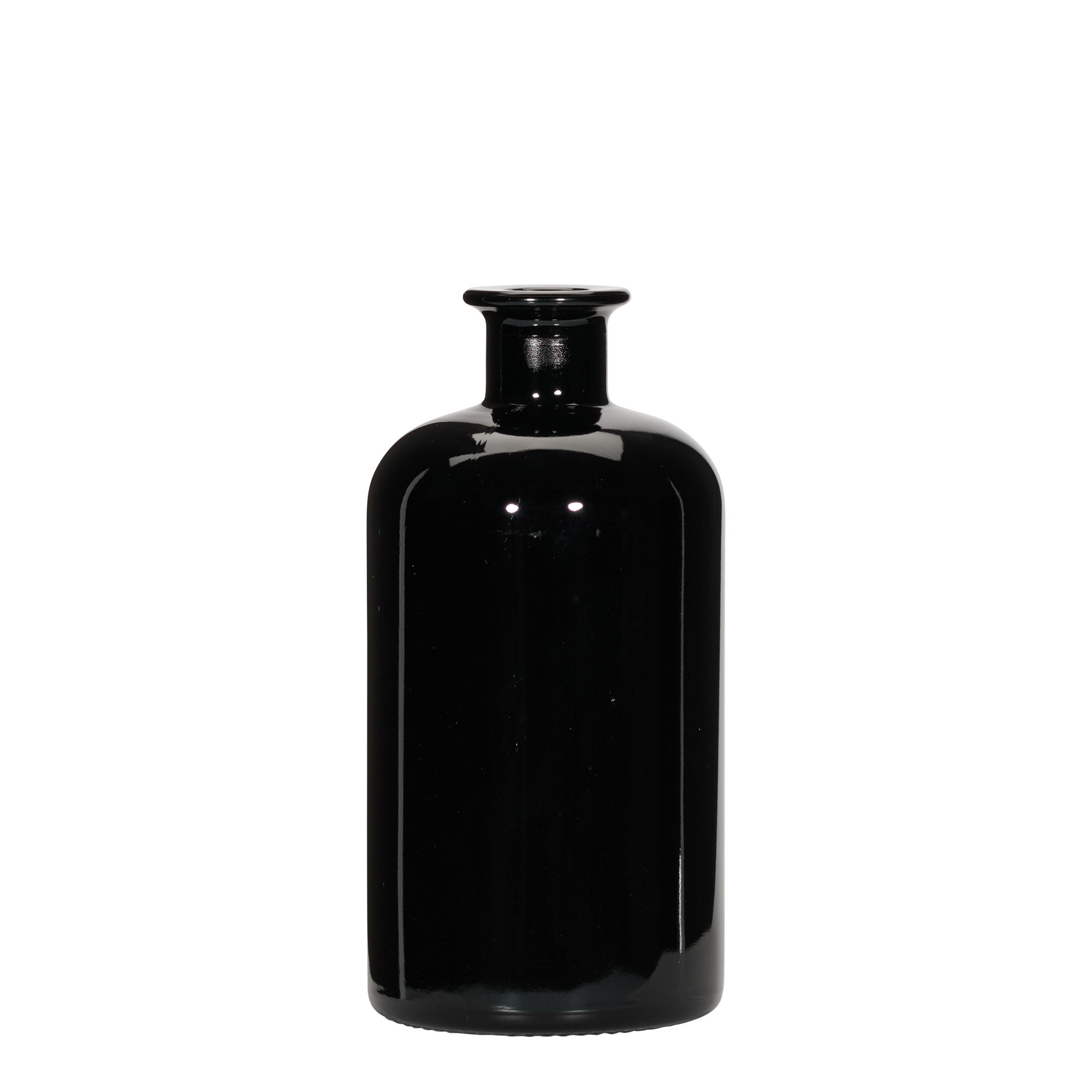 500 ml glassflaske apotek, svart, åpning: kork 500 ml glassflaske apotek, svart, åpning: kork