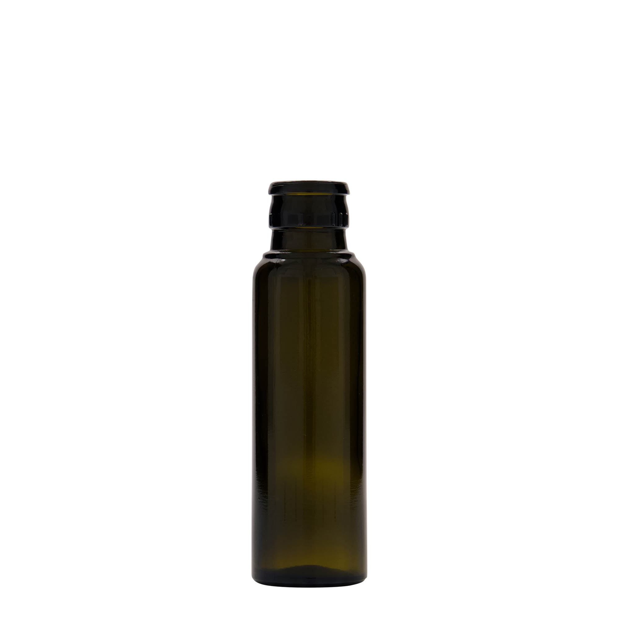 100 ml eddik-/oljeflaske 'Willy New', glass, antikkgrønn, åpning: DOP
