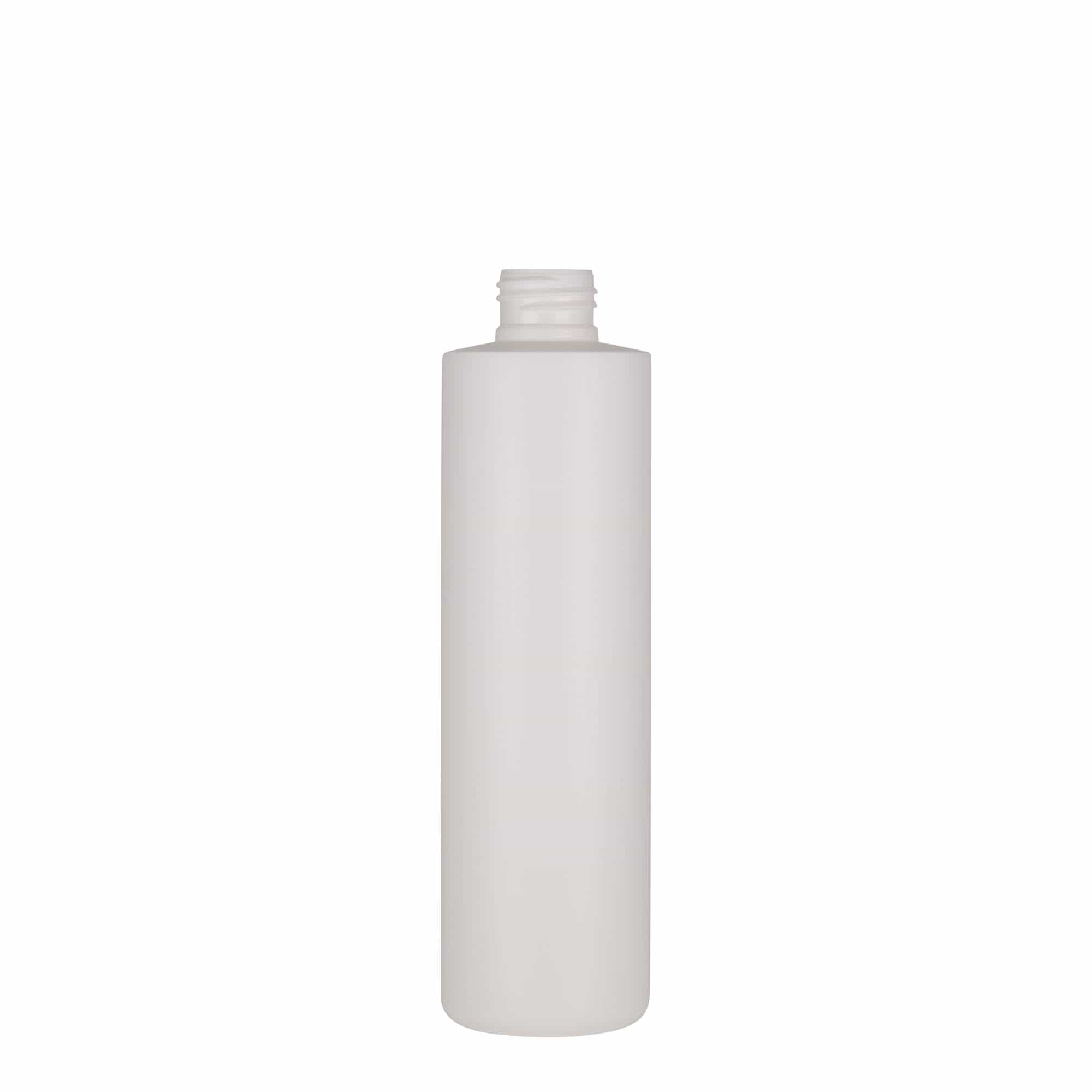 250 ml plastflaske 'Pipe', grønn HDPE, hvit, åpning: 24/410