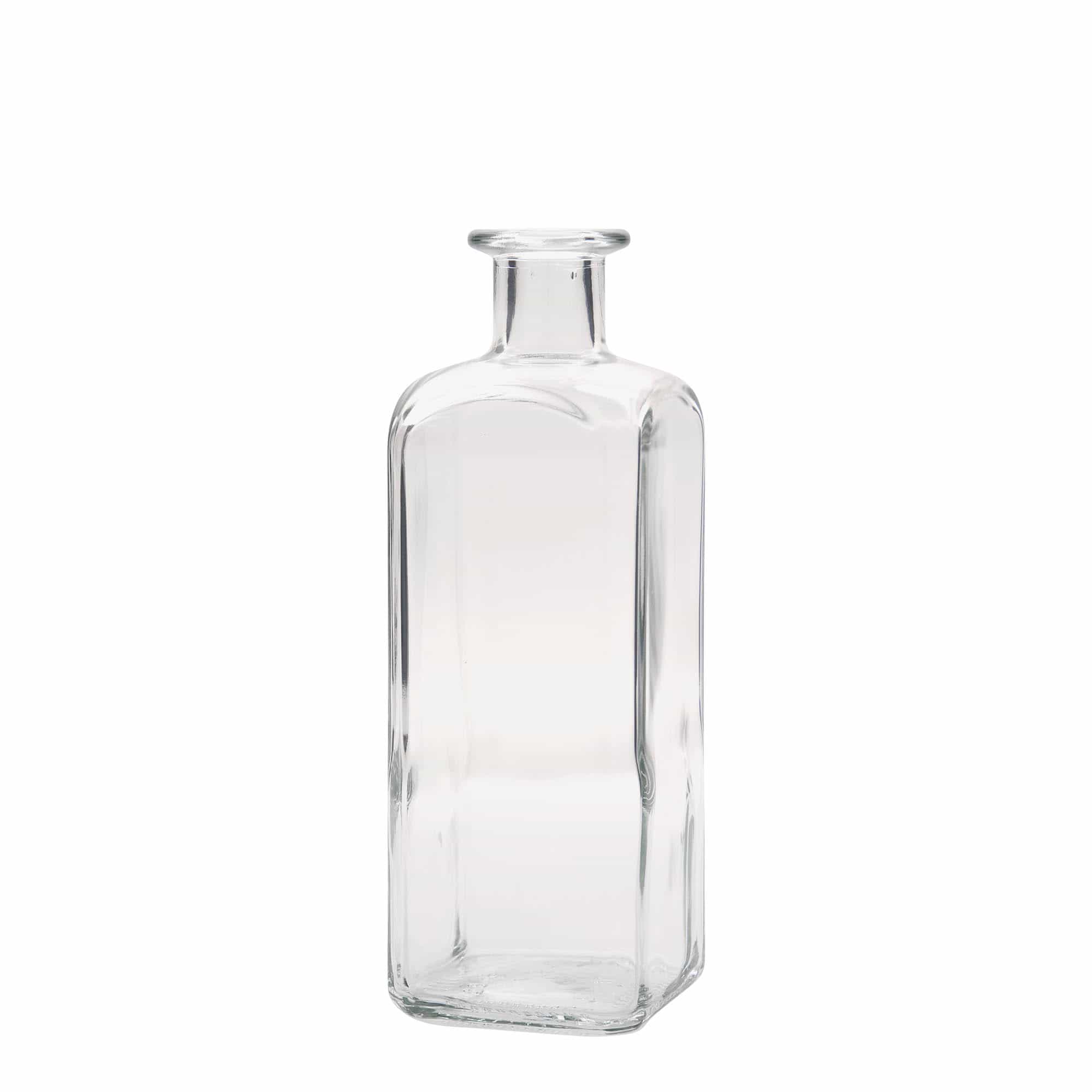 500 ml apotekerglassflaske Carré, kvadratisk, åpning: Kork