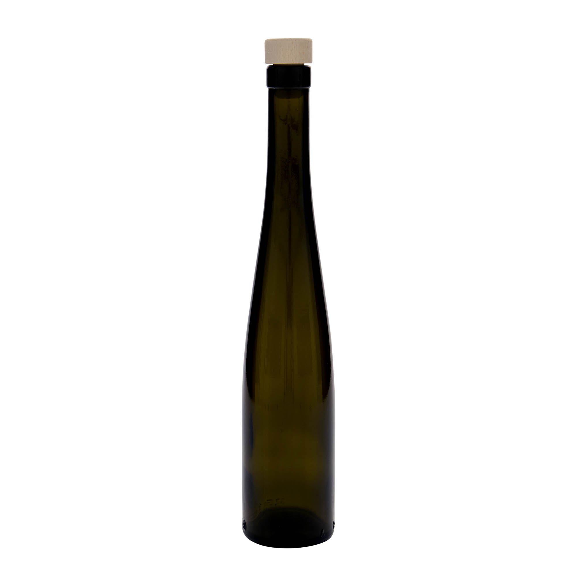 375 ml glassflaske 'Weinschlegel', antikkgrønn, åpning: kork