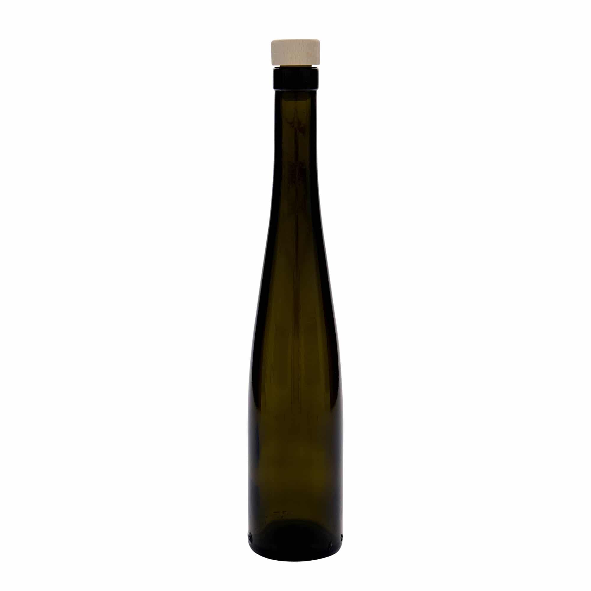 375 ml glassflaske 'Weinschlegel', antikkgrønn, åpning: kork