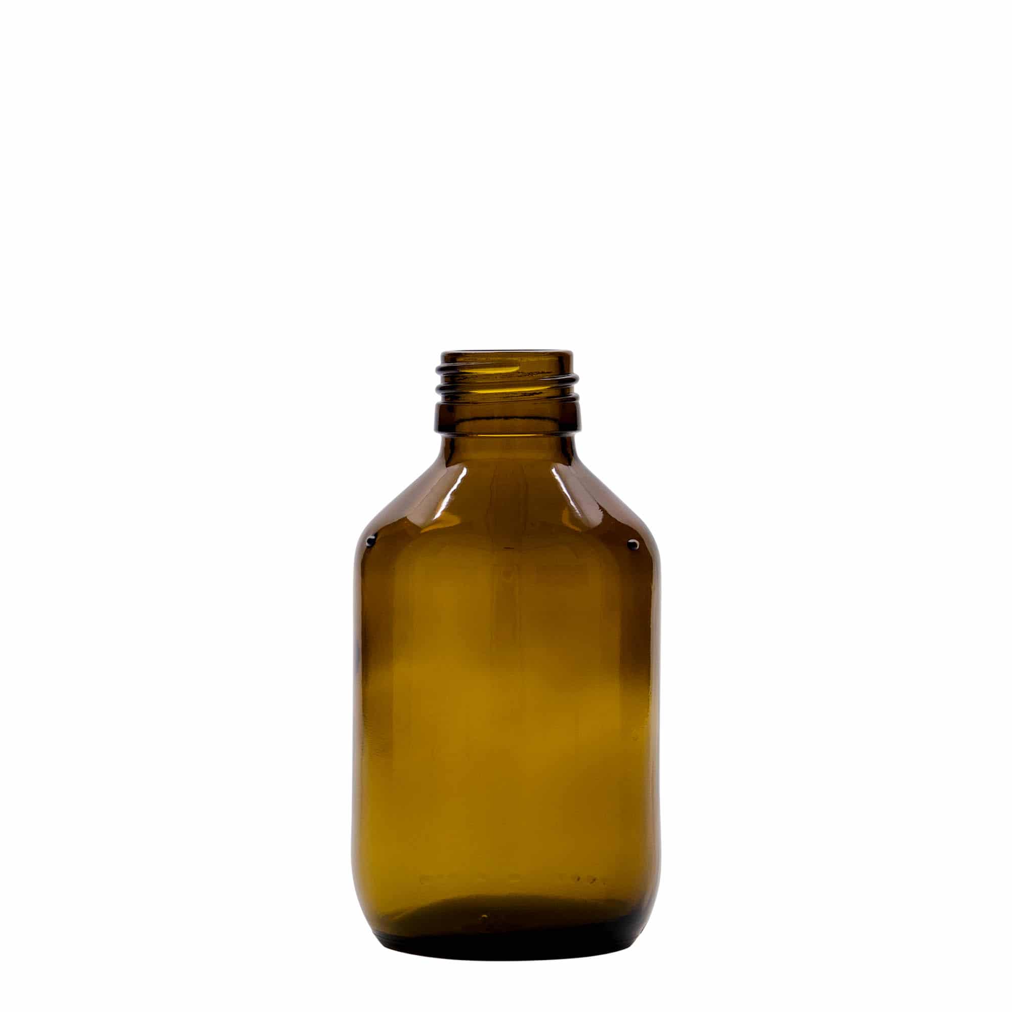 150 ml medisinflaske, brun, glass, åpning: PP 28 150 ml medisinflaske, brun, glass, åpning: PP 28