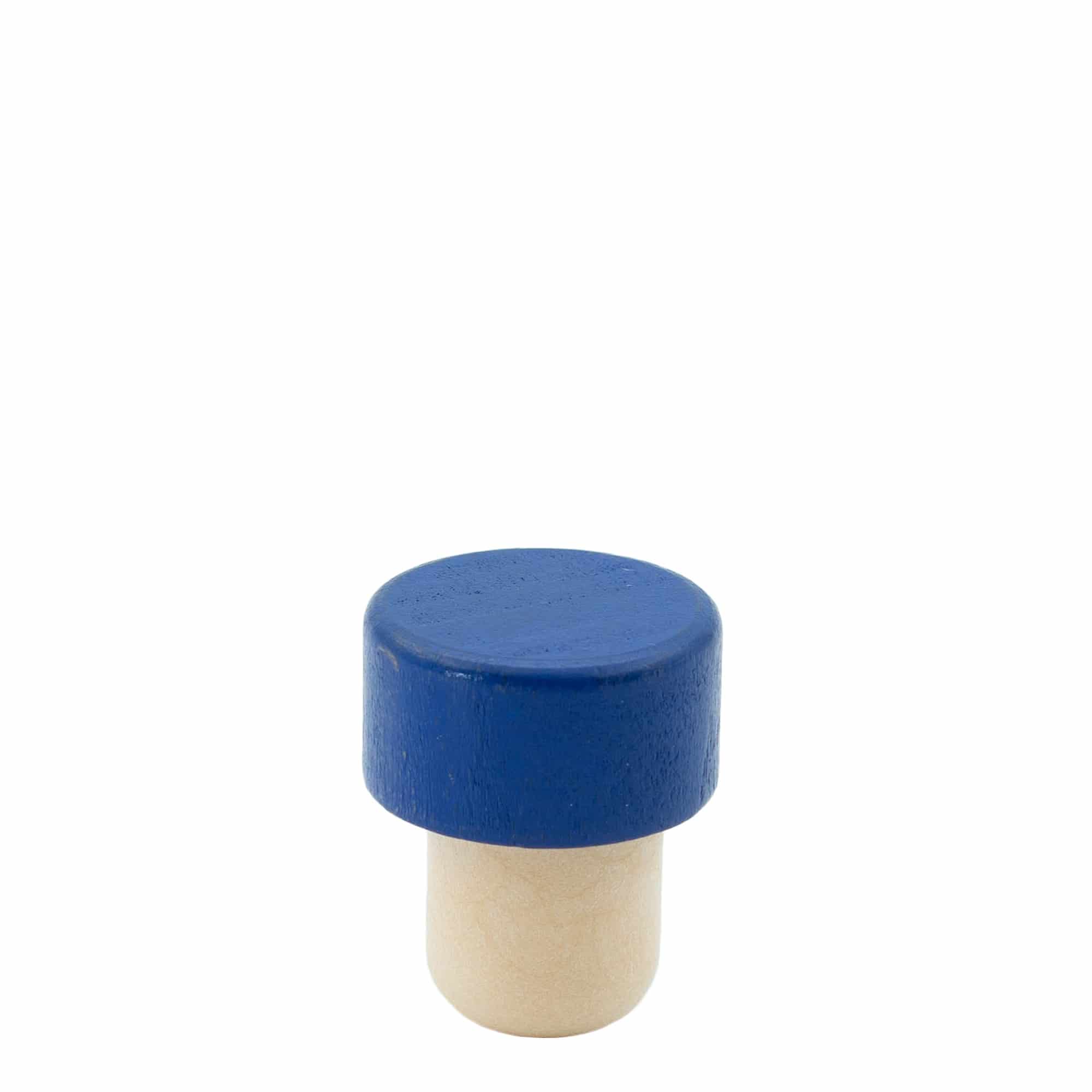 Gripekork 19 mm, tre, blå, for åpning: Kork