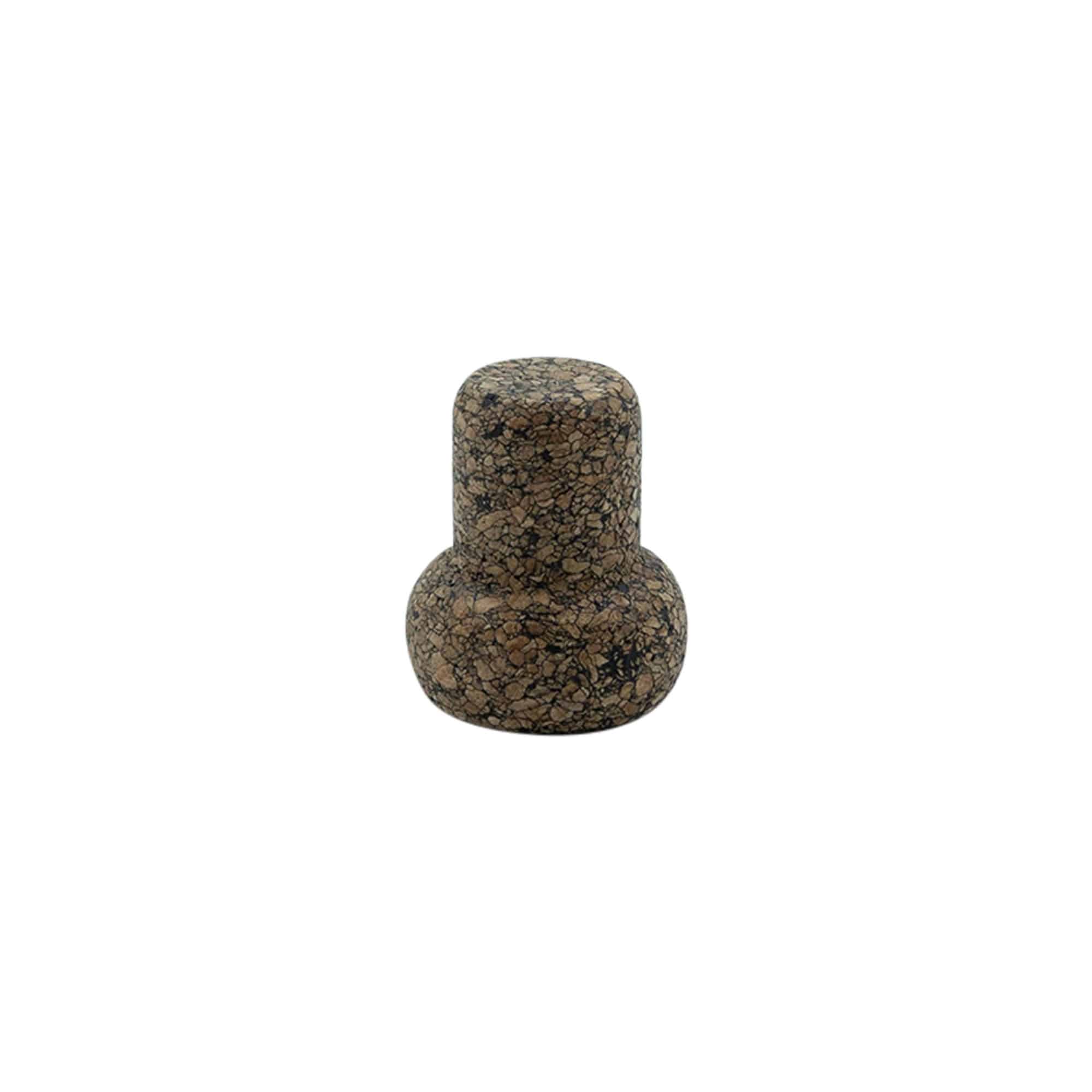 Gripekork 'Barrel' 19,5 mm, Corkcoal, for åpning: Kork