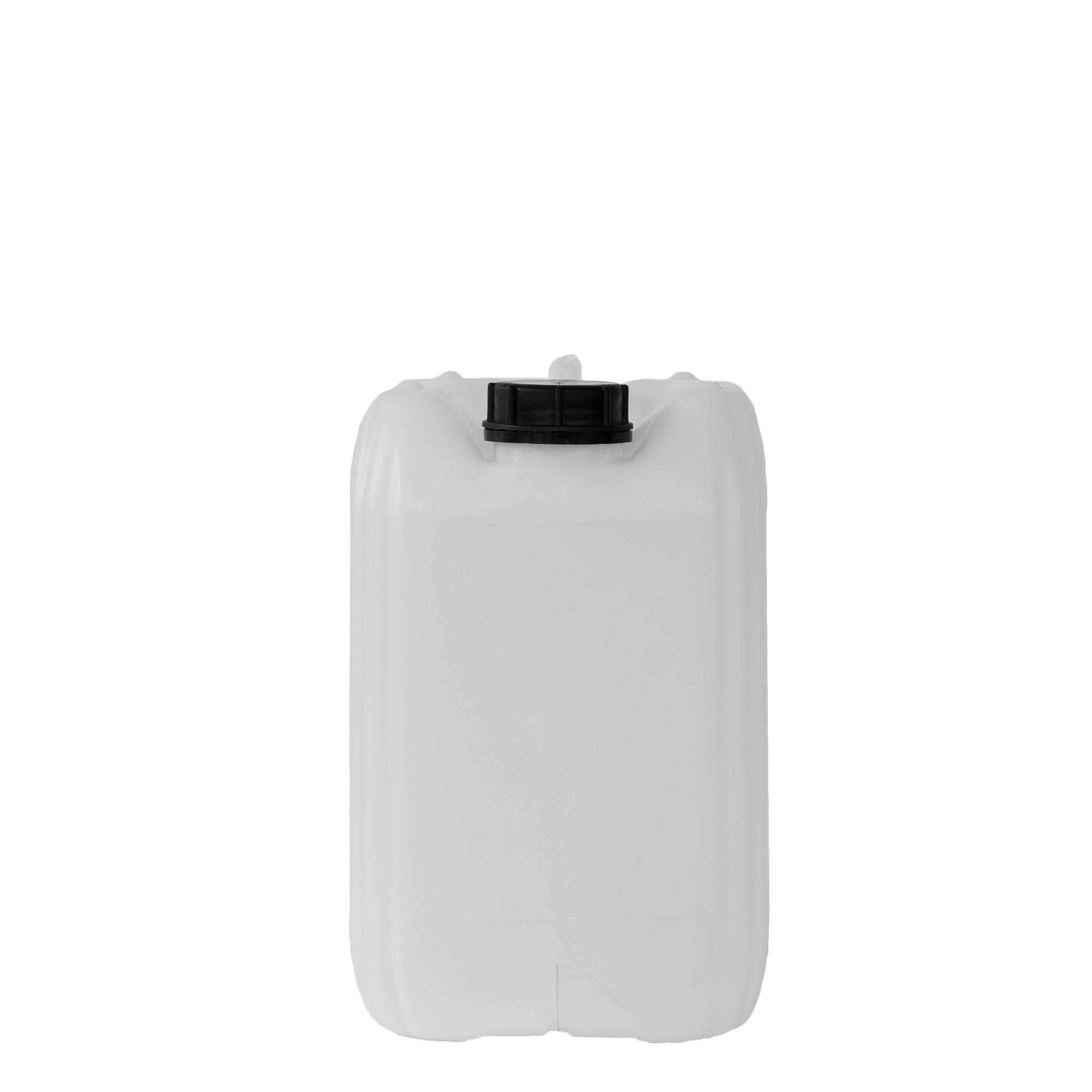 10 l kanne, rektangulær, HDPE-plast, natur, åpning: ND 55