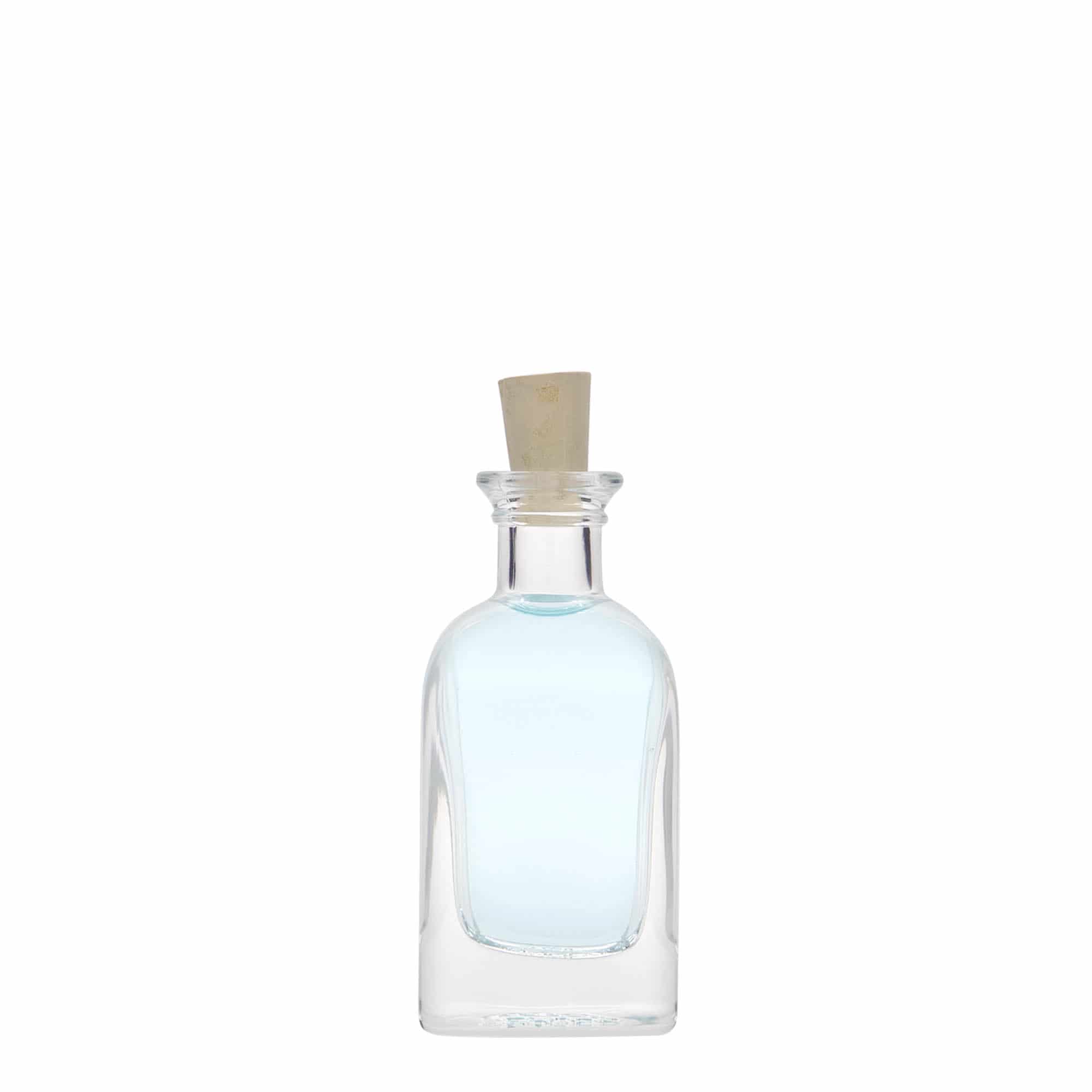 40 ml glassflaske Apotheker Carré, firkantet, åpning: kork