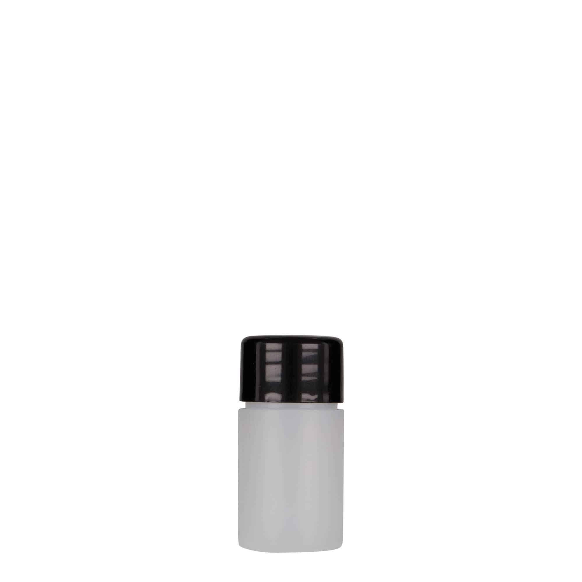 15 ml plastflaske "Tuffy", HDPE, natur, åpning: GPI 24/410